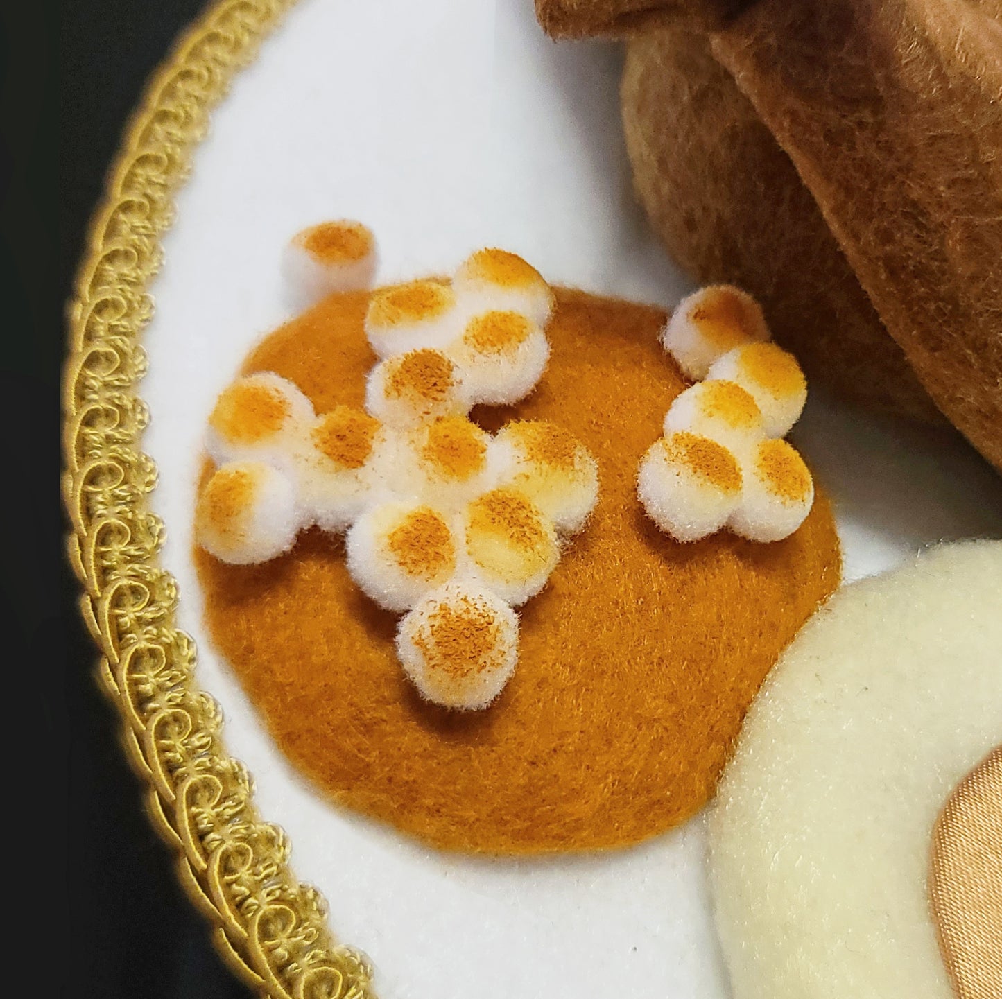 Delicious Thanksgiving Dinner Plate Fascinator Hat or Desk Decor ~ Made to Order