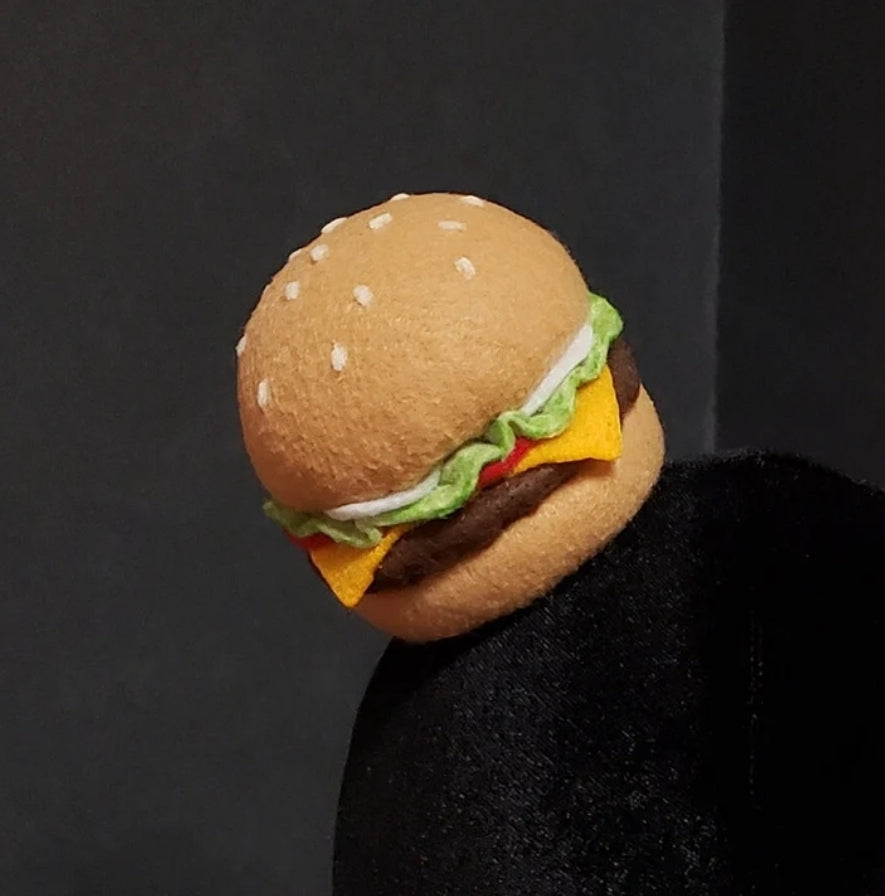 Yummy Cheeseburger Hair Clip or Desk Decor ~ Made to Order