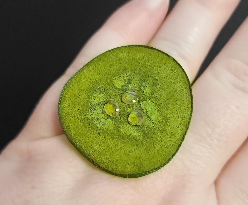 Dill Pickle Slice Jeweled Ring ~ Made to Order