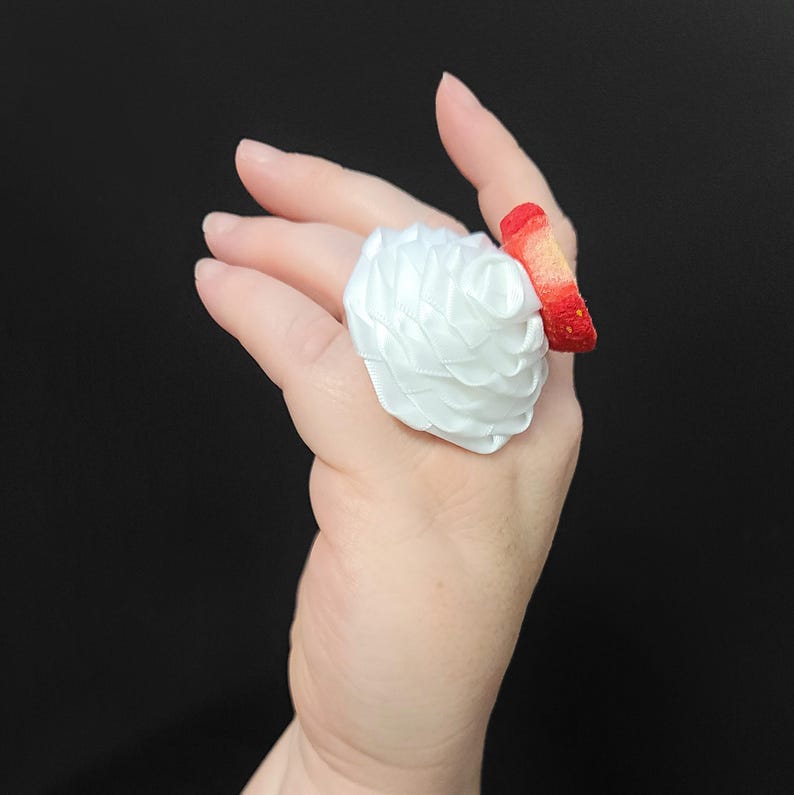 Sweet Strawberry and Cream Ring ~ Made to Order