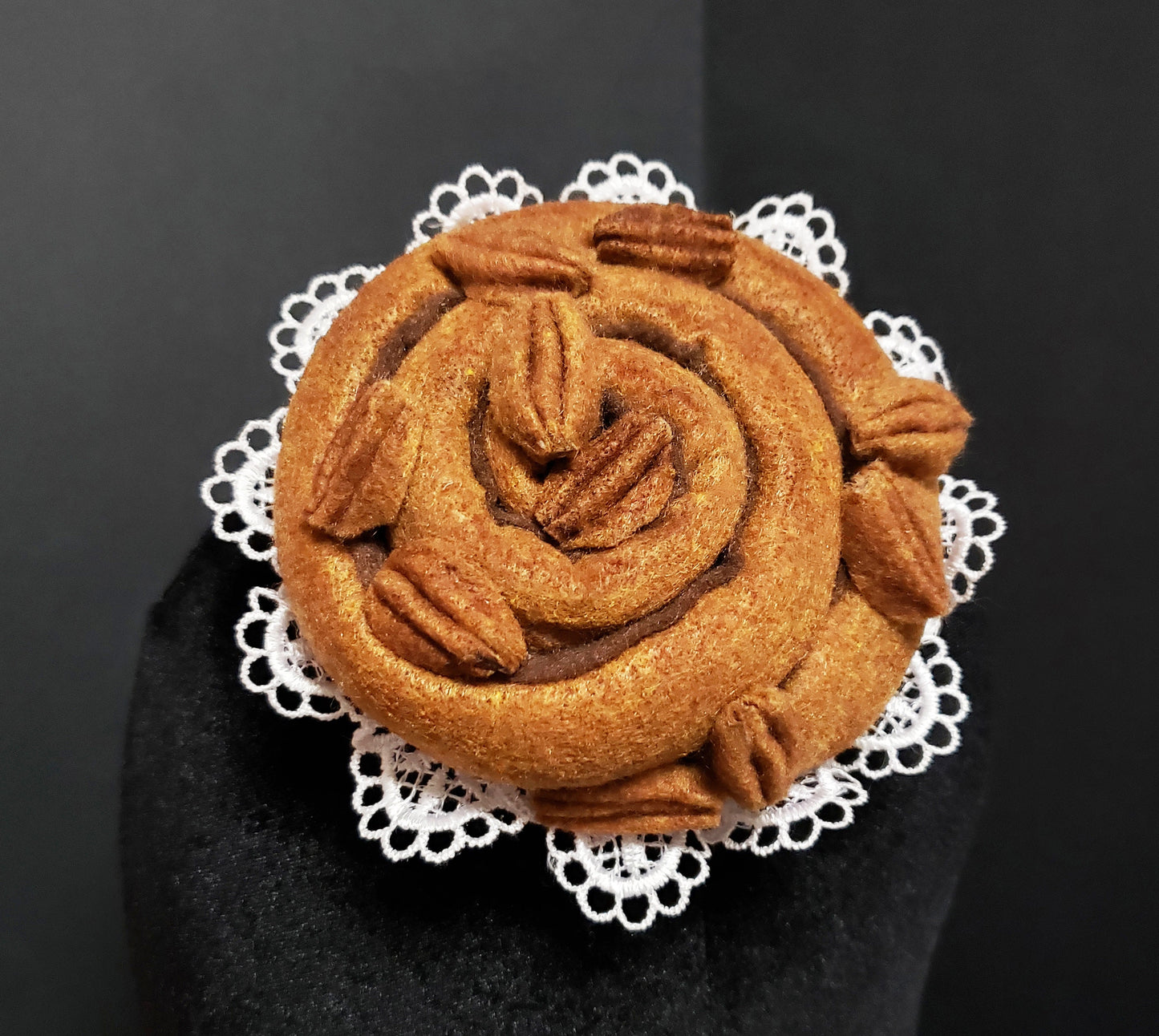 Sweet Pecan Roll Fascinator or Desk Decor ~ Made to Order