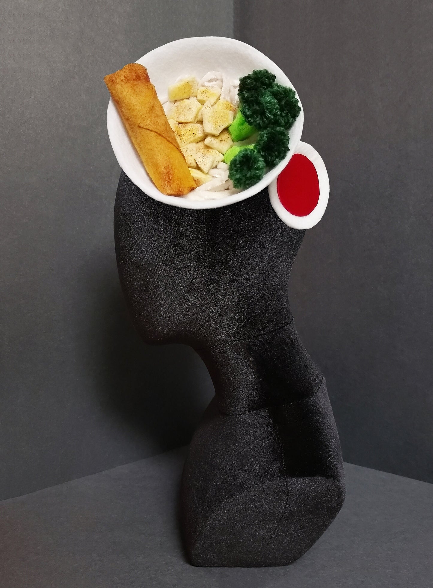 Stir Fry Chicken Noodle Bowl Fascinator or Desk Decor ~ Made to Order
