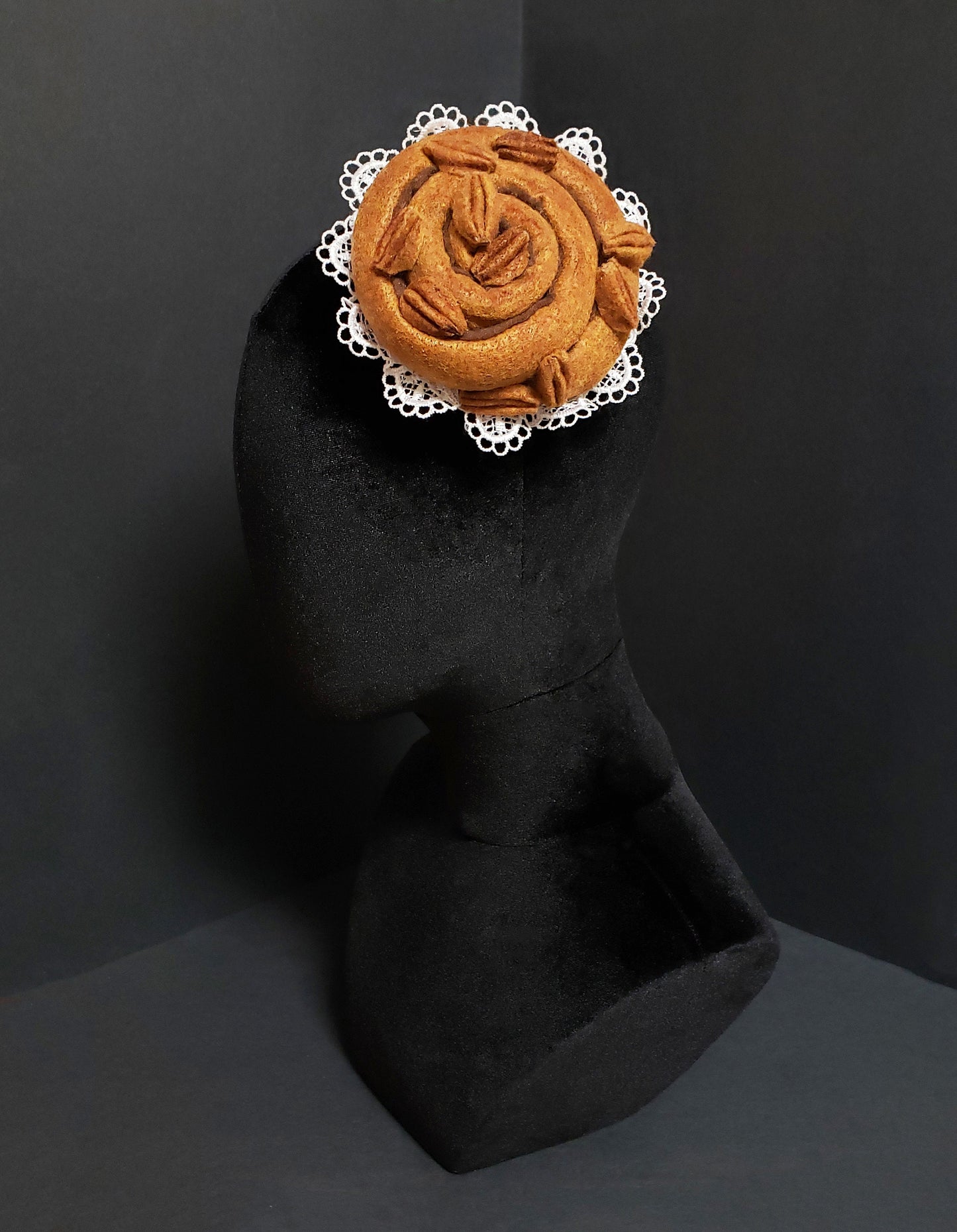 Sweet Pecan Roll Fascinator or Desk Decor ~ Made to Order