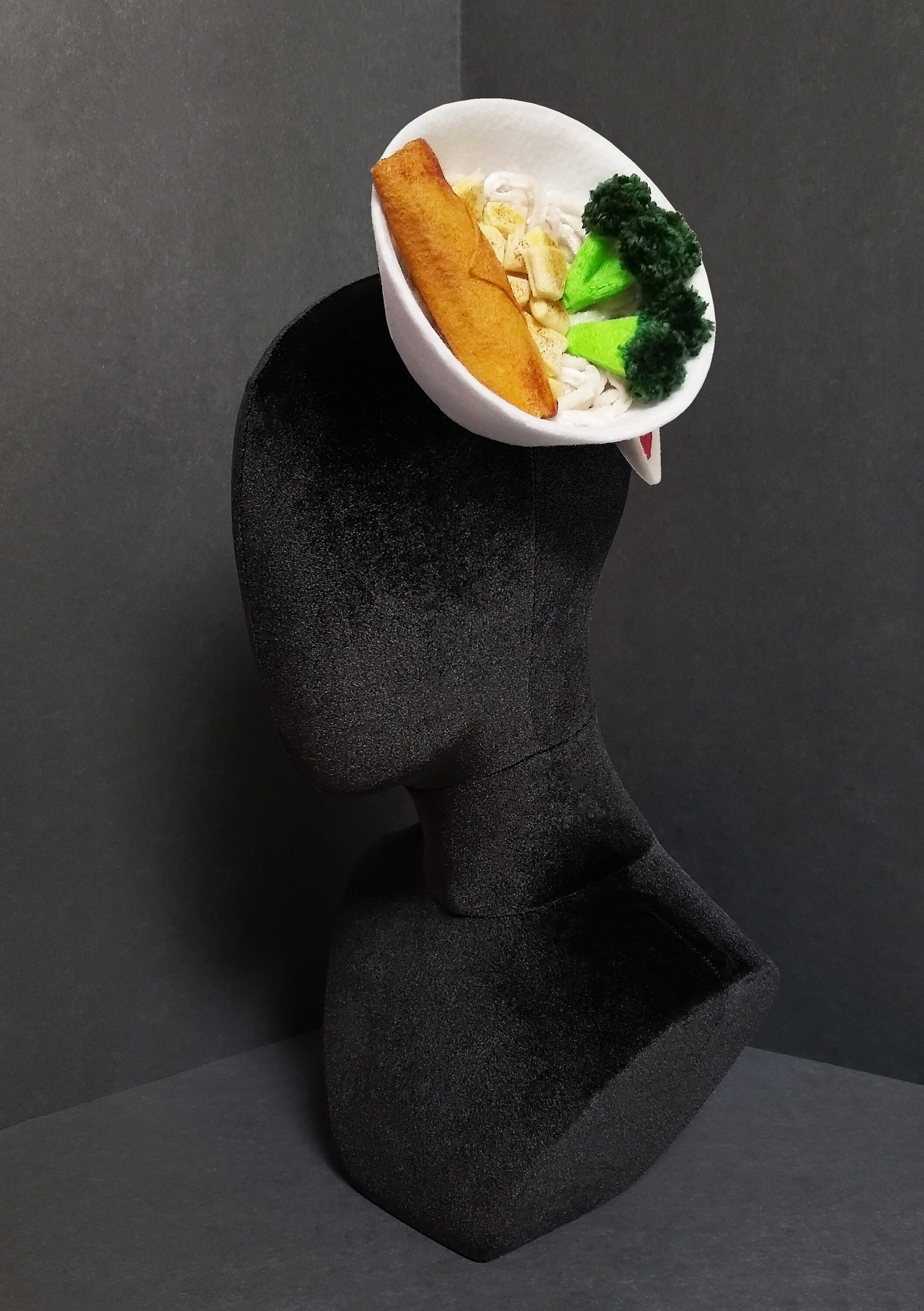 Stir Fry Chicken Noodle Bowl Fascinator or Desk Decor ~ Made to Order
