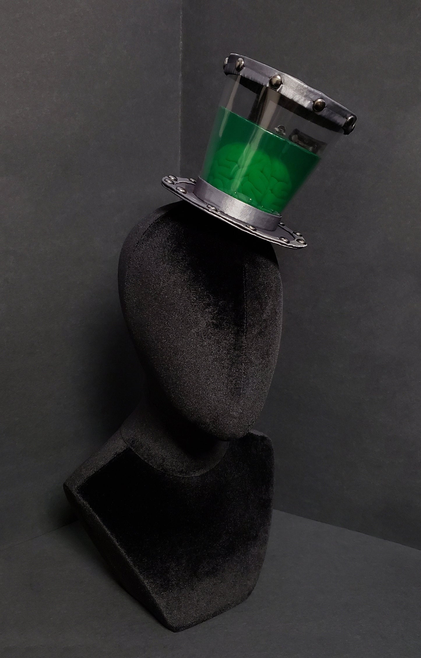 Mad Scientist Steampunk Brain Specimen in a Jar Top Hat ~ Made to Order