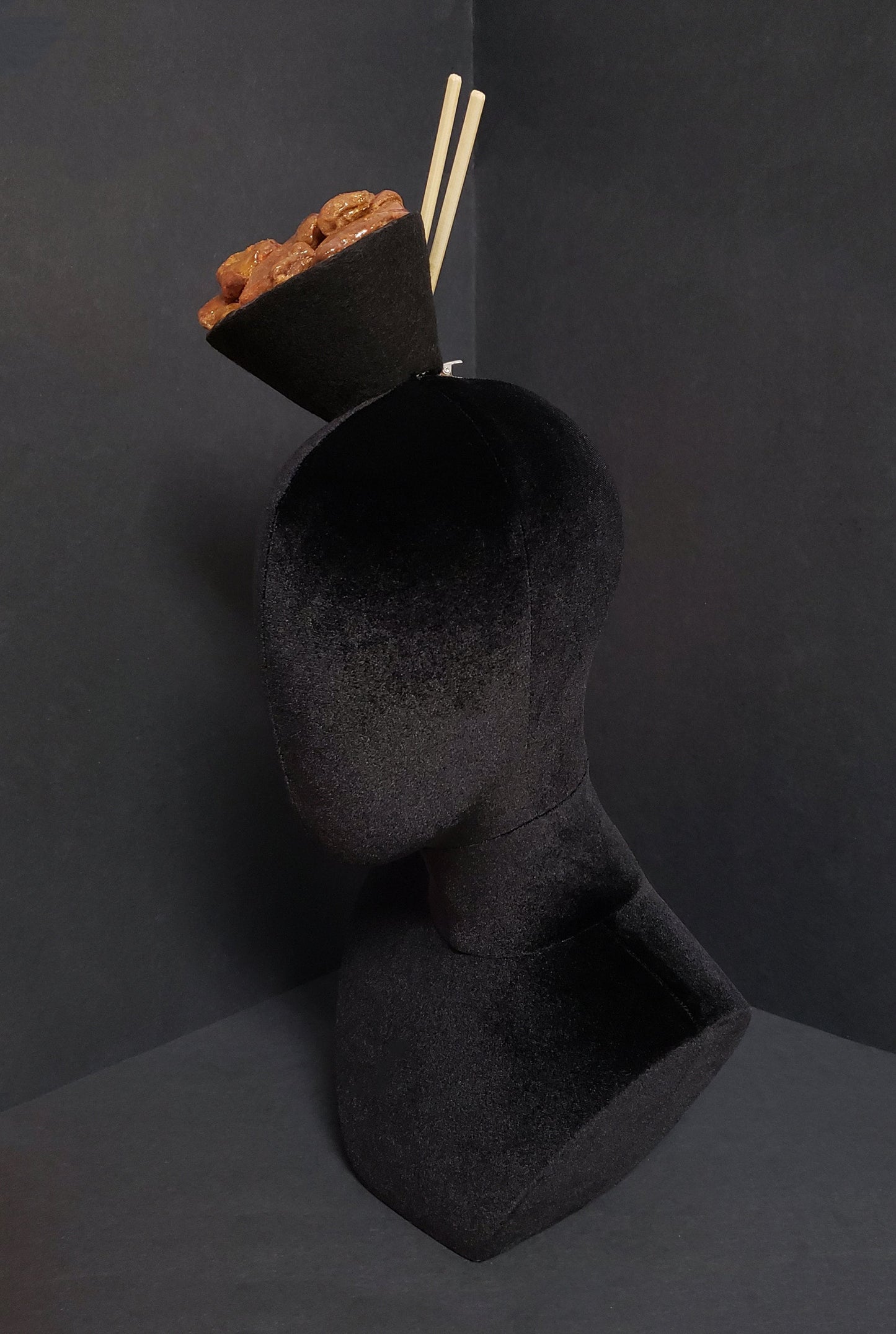 Orange Chicken Bowl Fascinator Hat or Desk Decor ~ Made to Order