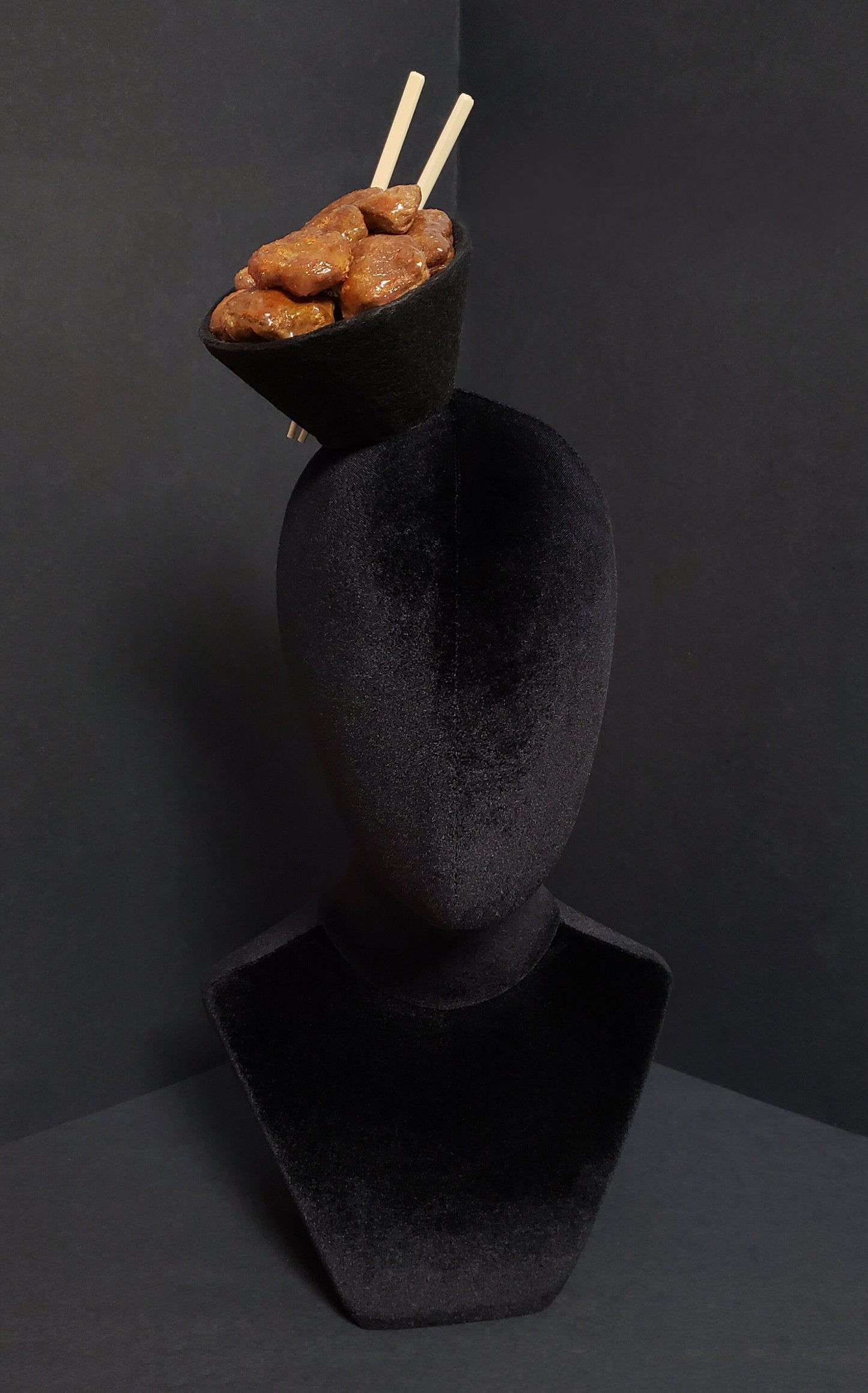 Orange Chicken Bowl Fascinator Hat or Desk Decor ~ Made to Order