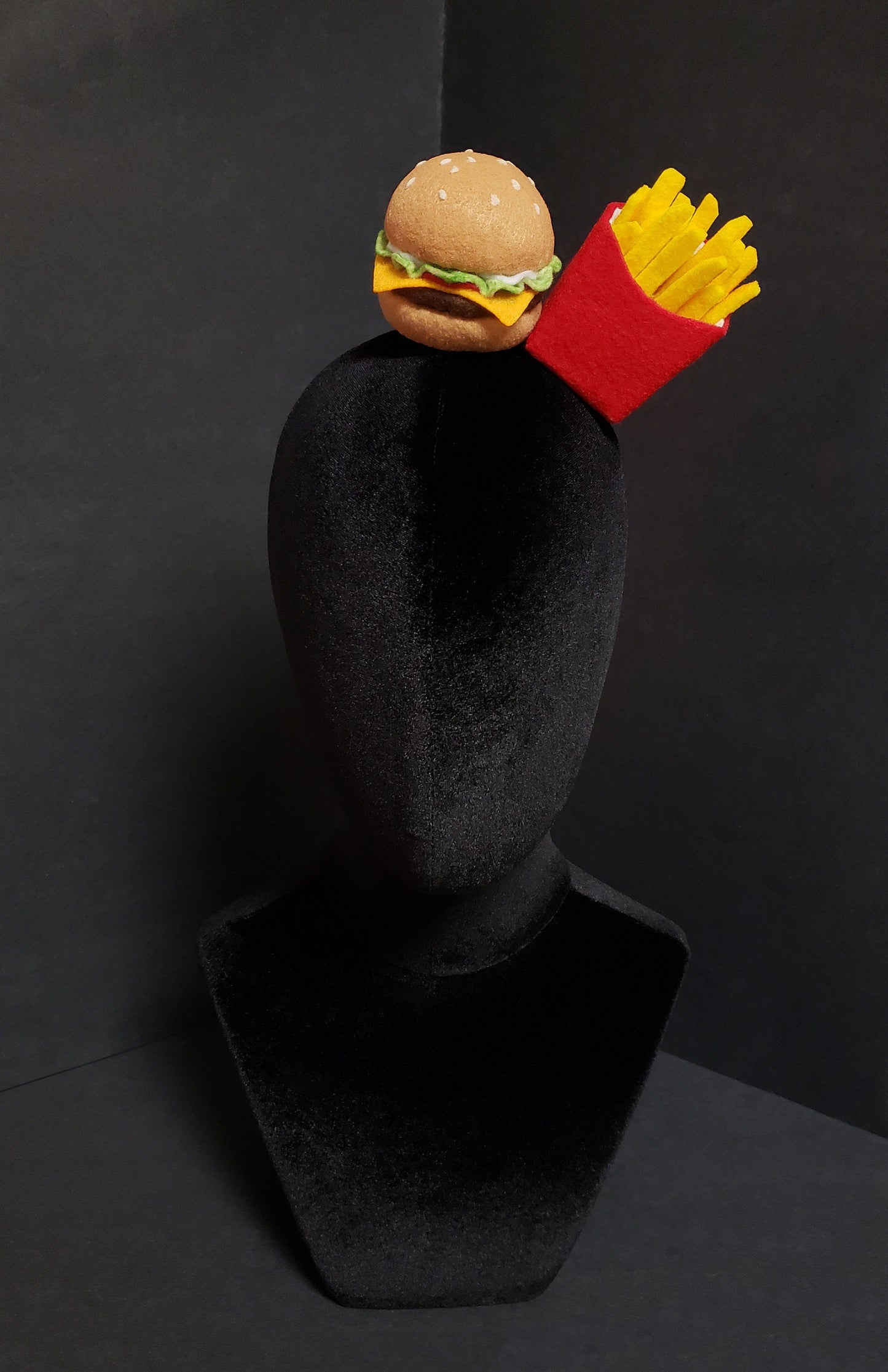 Burger and Fries Fascinator or Desk Decor ~ Made to Order