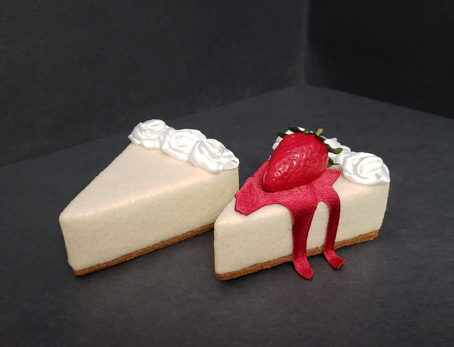 Sweet Cheesecake Slice Fascinator or Desk Decor in Plain, Strawberry, Chocolate, Raspberry, or Caramel ~ Made to Order