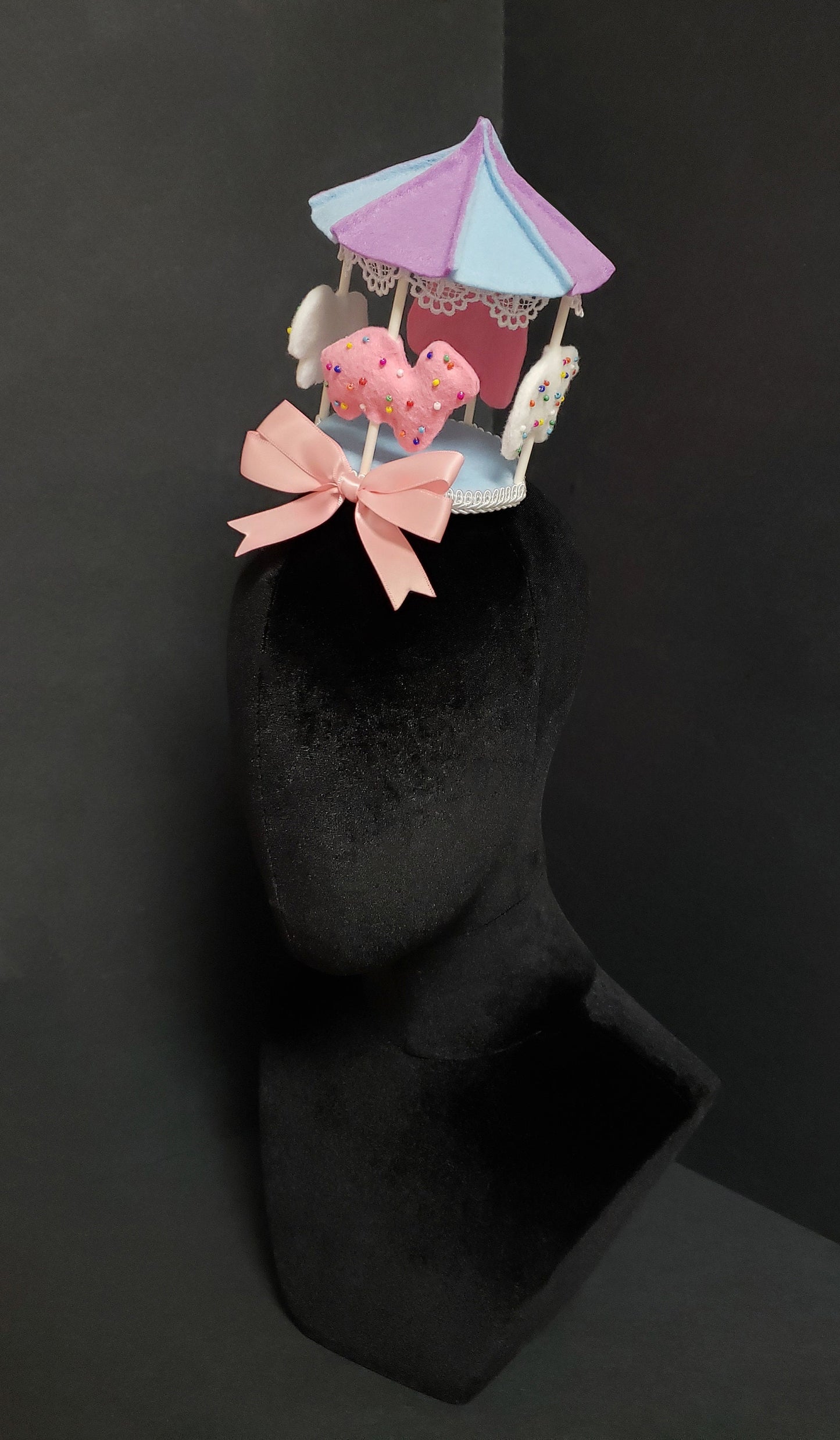 Sweet Frosted Circus Animal Cookie Carousel Hat or Desk Decor ~ Made to Order