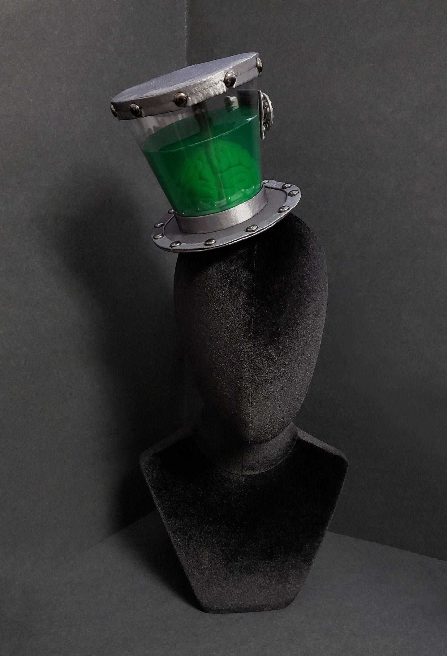 Mad Scientist Steampunk Brain Specimen in a Jar Top Hat ~ Made to Order