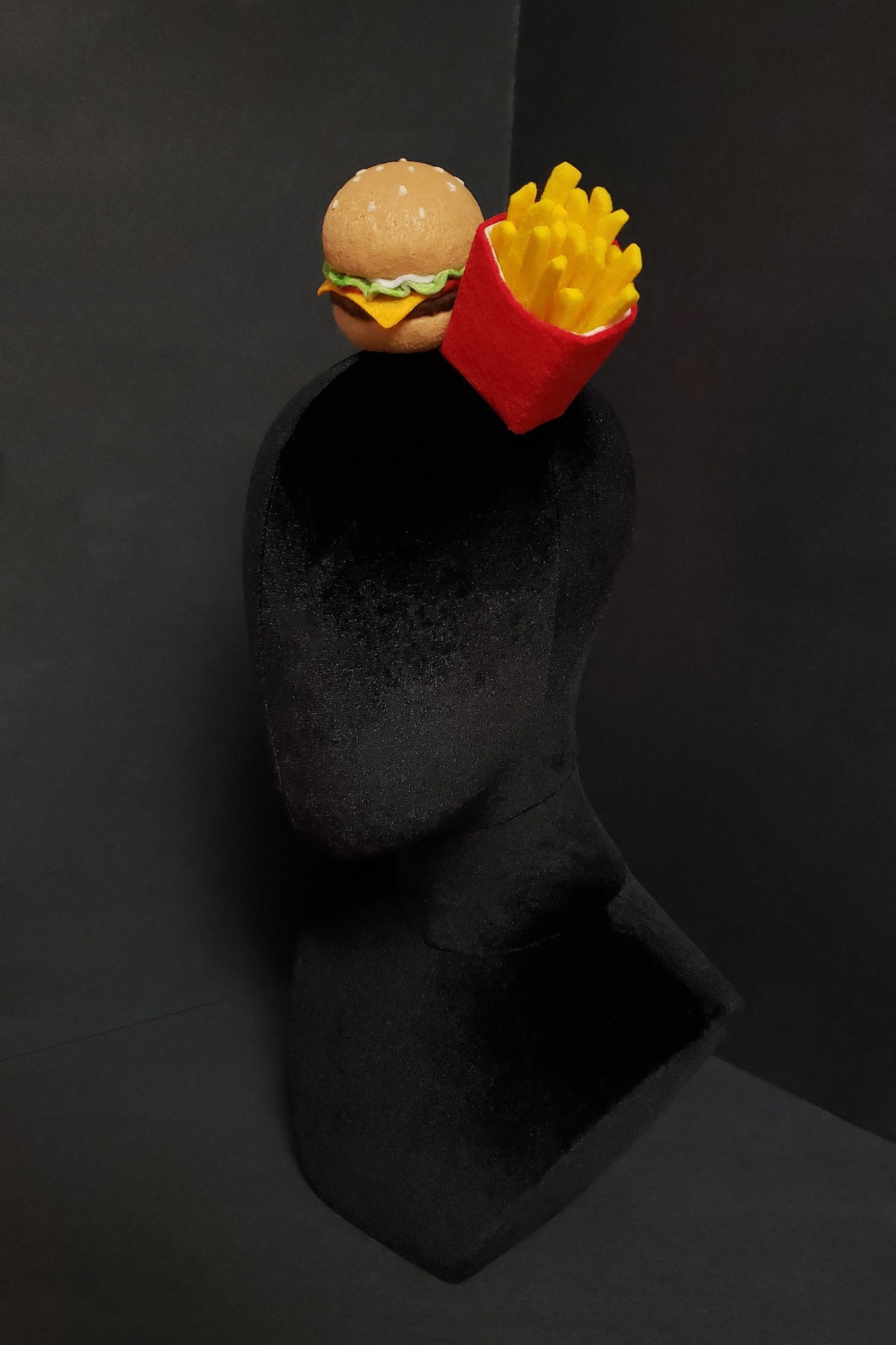 Burger and Fries Fascinator or Desk Decor ~ Made to Order