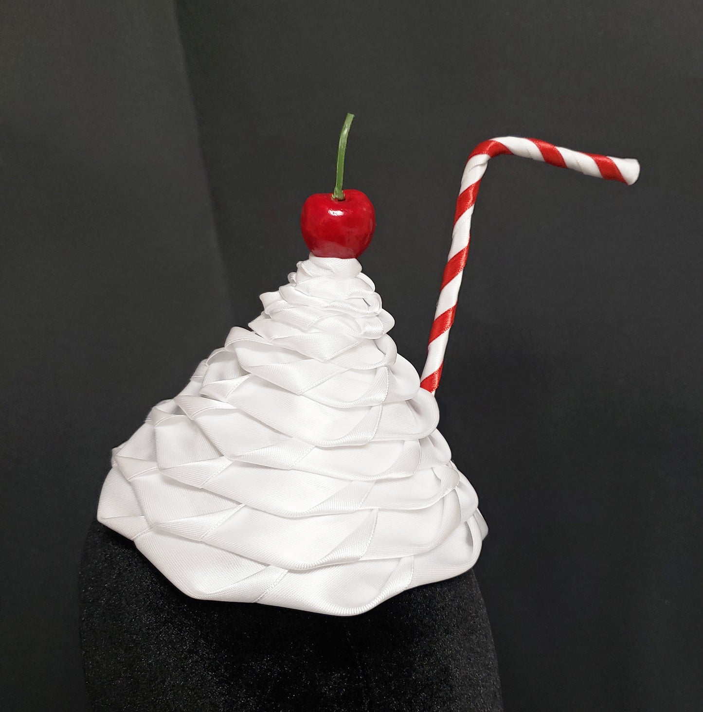 Sweet Whipped Cream Diner Milkshake Hat ~ Cherry, Strawberry, or Chocolate ~ 5 Straw Colors ~ Made to Order