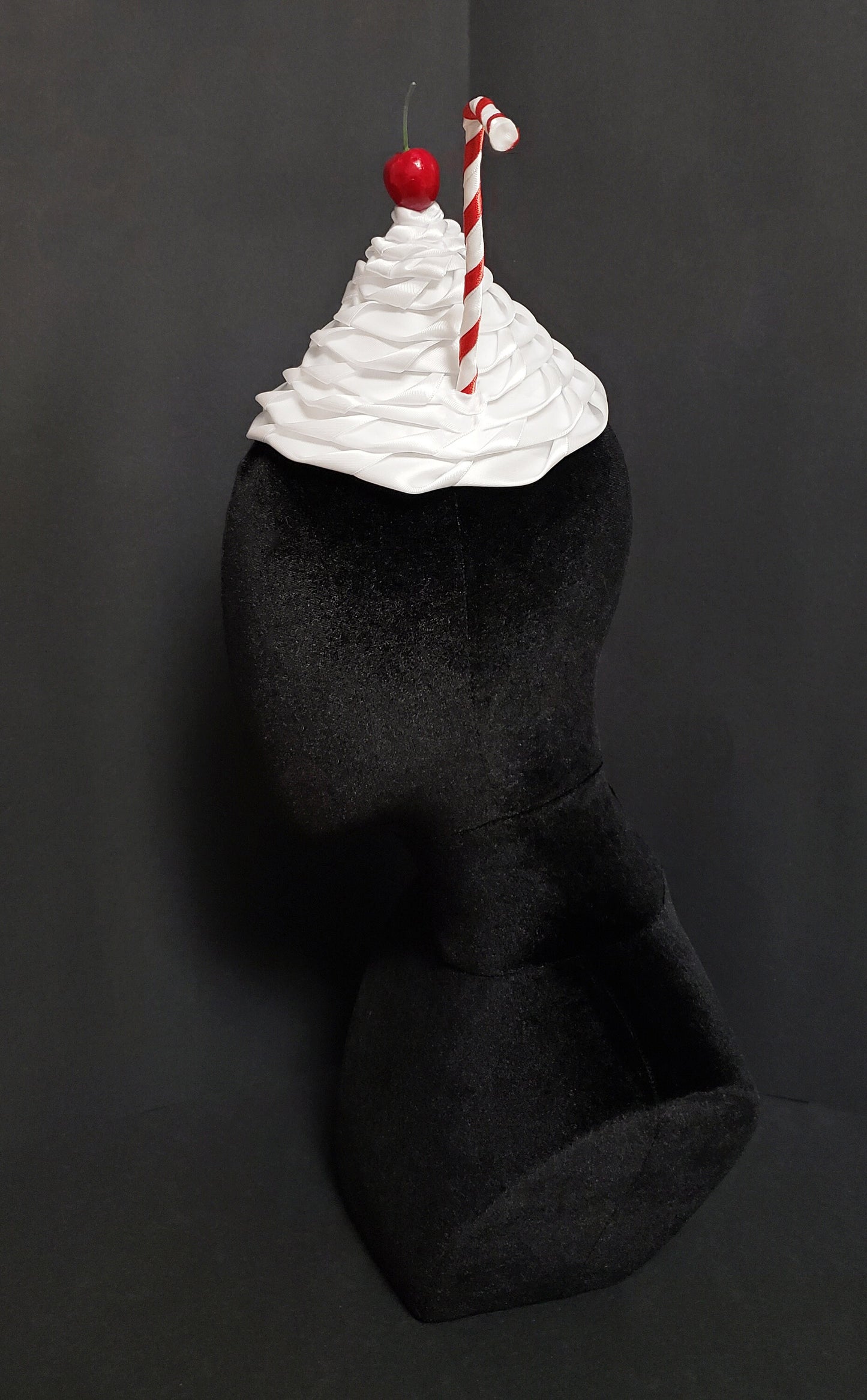 Sweet Whipped Cream Diner Milkshake Hat ~ Cherry, Strawberry, or Chocolate ~ 5 Straw Colors ~ Made to Order