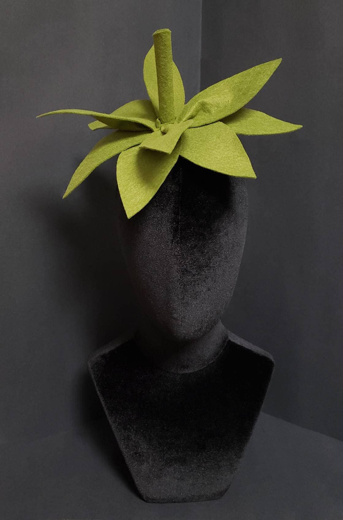 Sweet Green Leaves Strawberry Top Fascinator ~ Made to Order