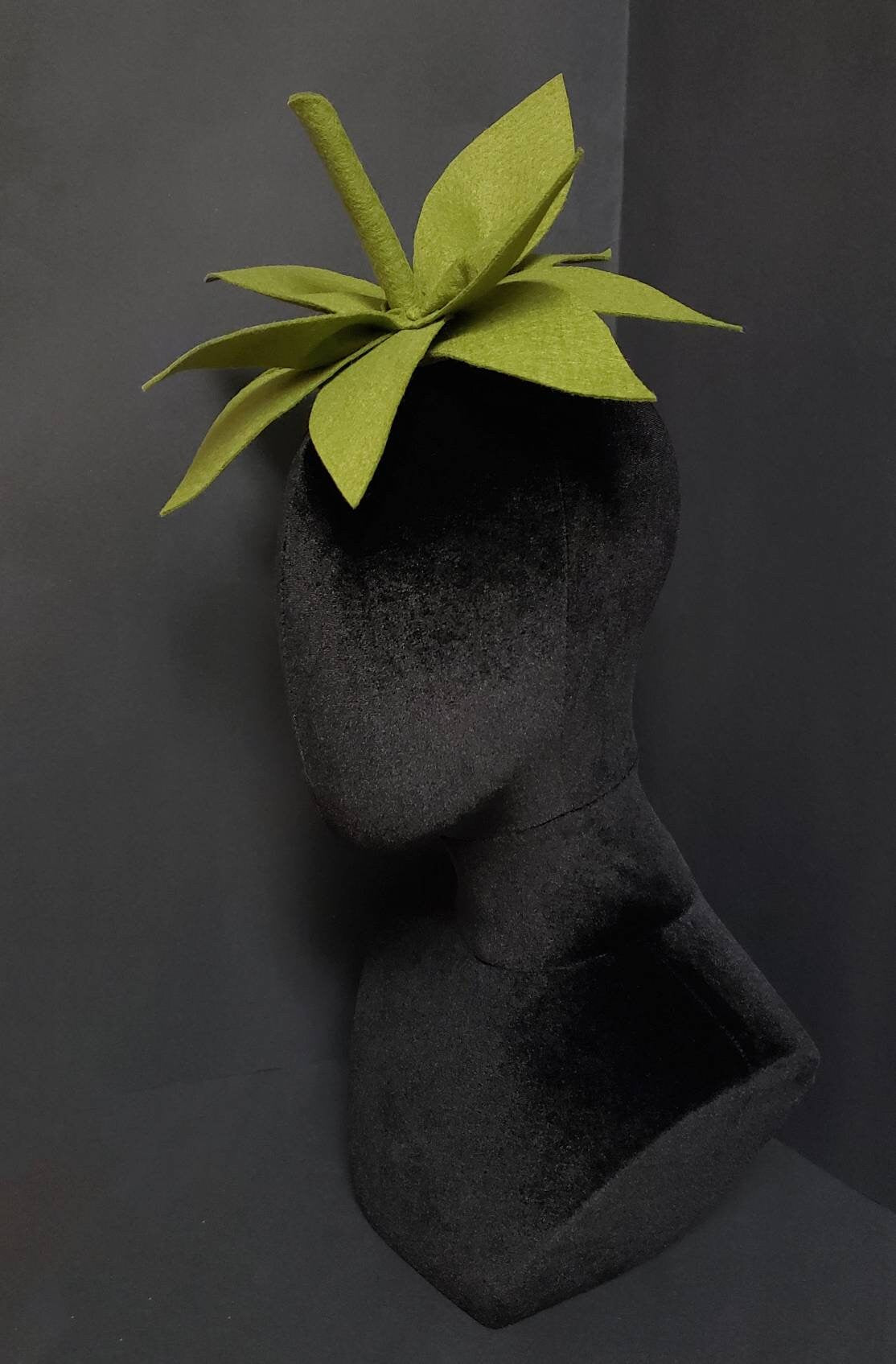 Sweet Green Leaves Strawberry Top Fascinator ~ Made to Order