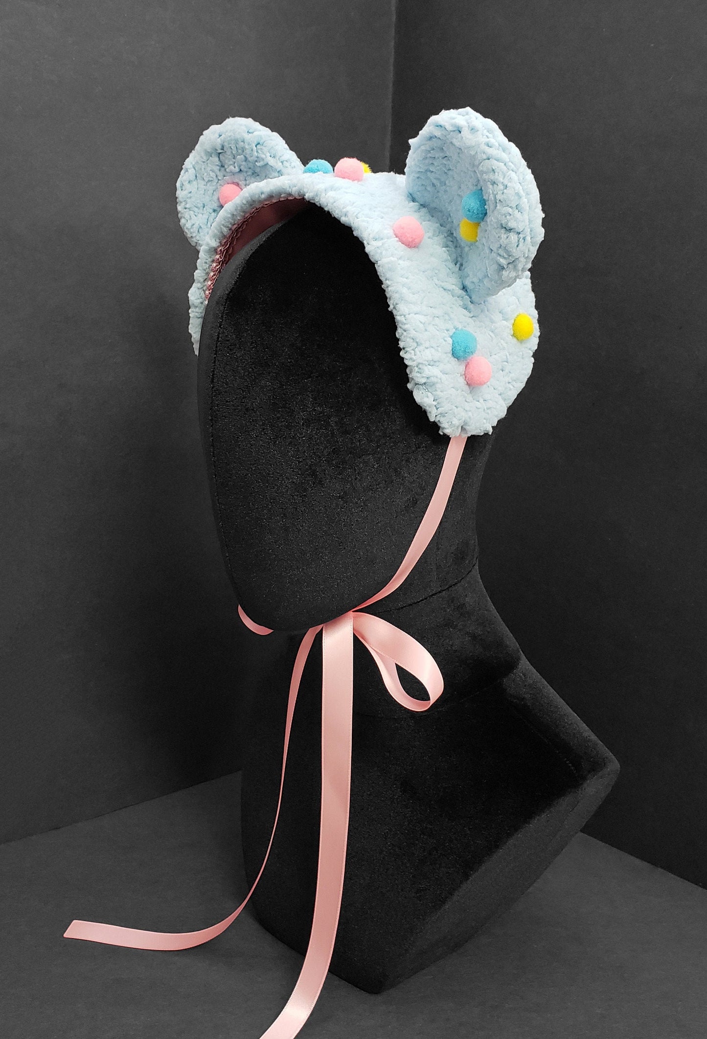 Baby Blue Bubblegum Ice Cream Bear Headdress ~ Made to Order
