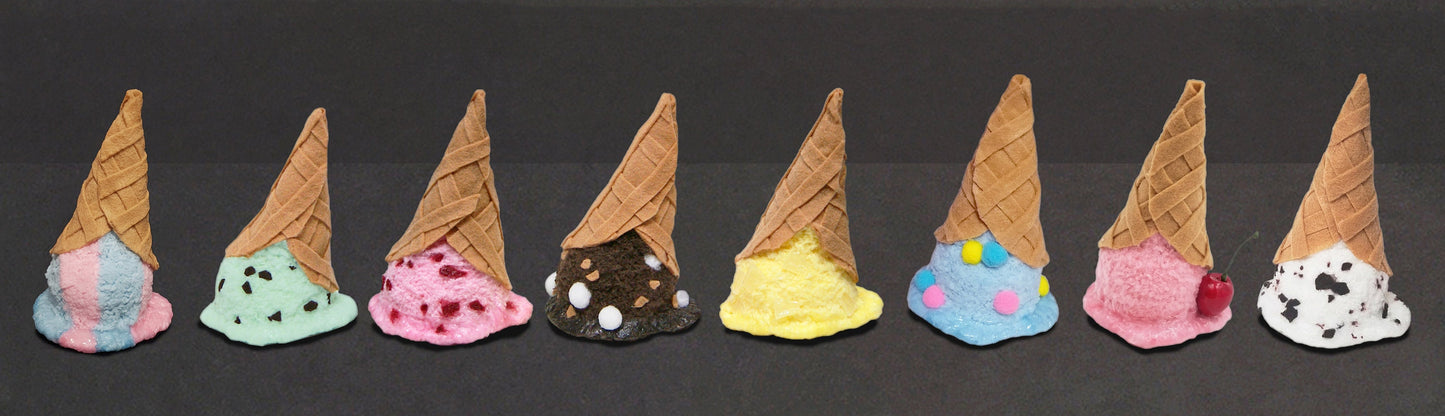 Giant Upside Down Melted Ice Cream Cone Hat or Desk Decor ~ 20+ Flavors Available! ~ Made to Order
