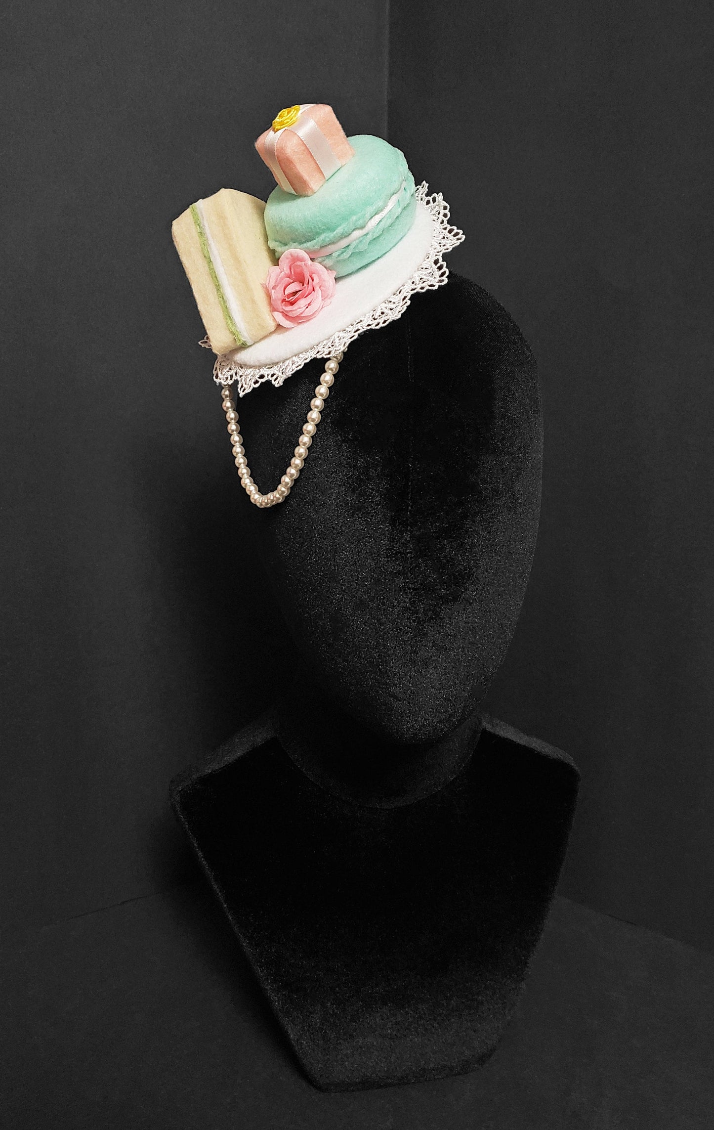 Sweet Queen's Tea Plate Fascinator or Desk Decor ~ Made to Order