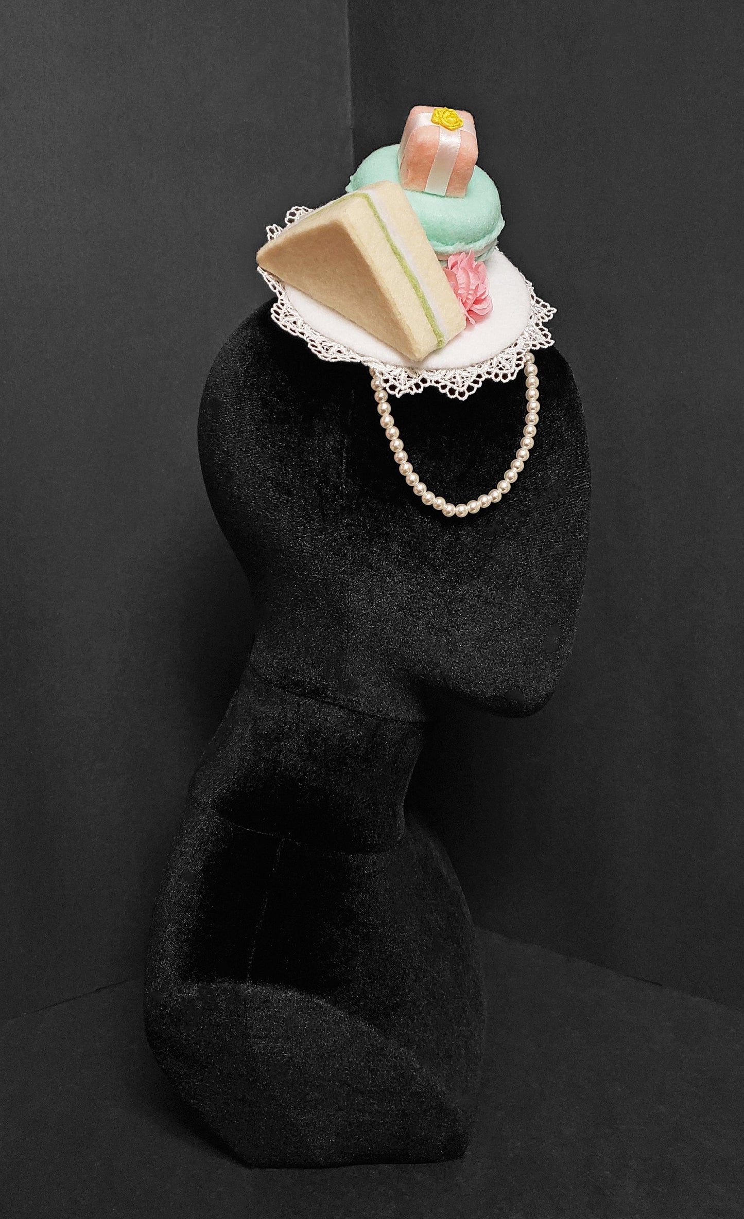 Sweet Queen's Tea Plate Fascinator or Desk Decor ~ Made to Order