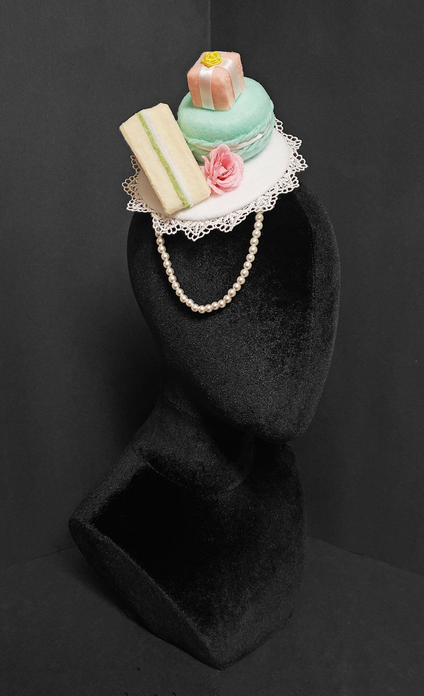 Sweet Queen's Tea Plate Fascinator or Desk Decor ~ Made to Order