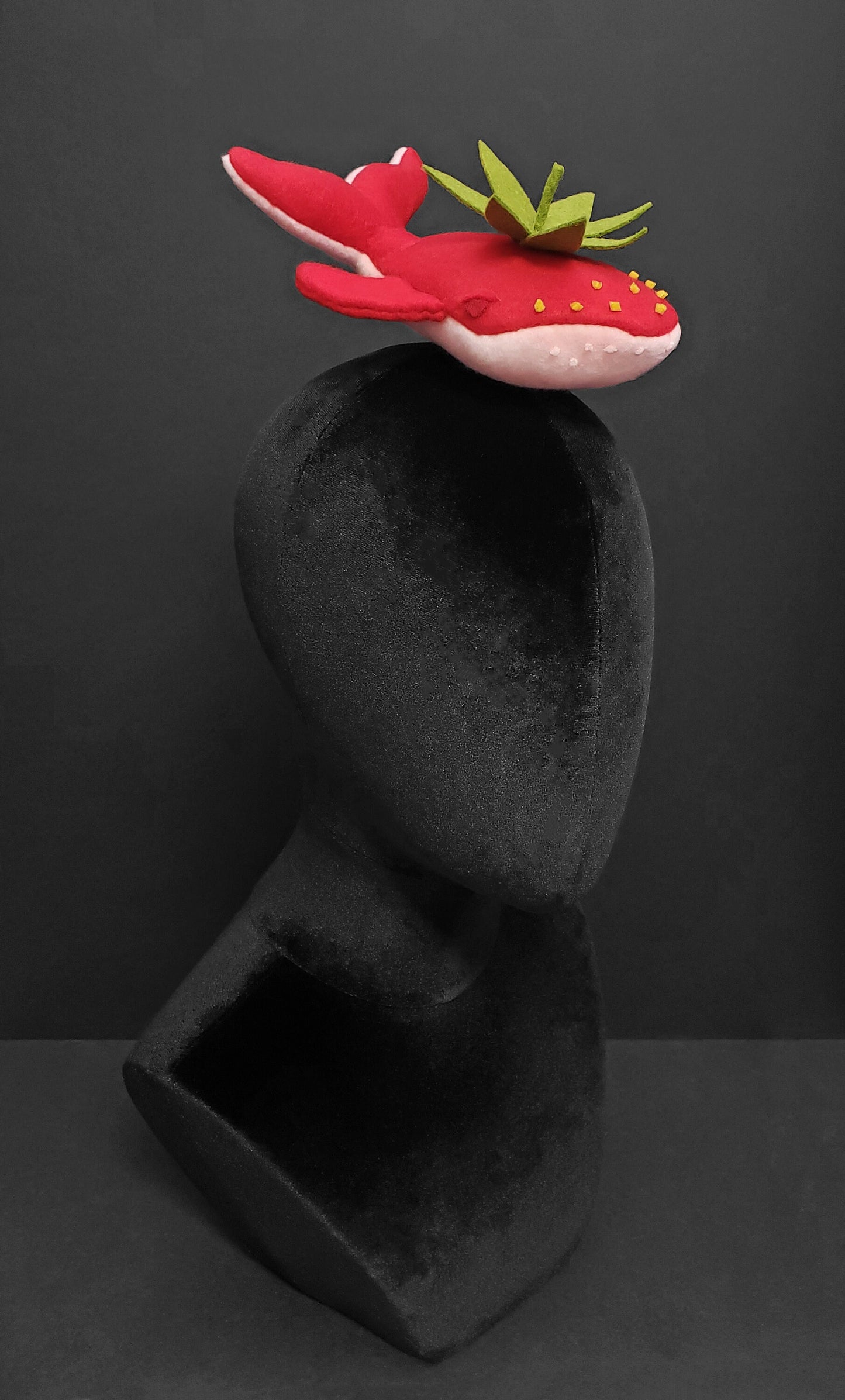Sweet Strawberry Whale Fascinator or Desk Decor ~ Made to Order