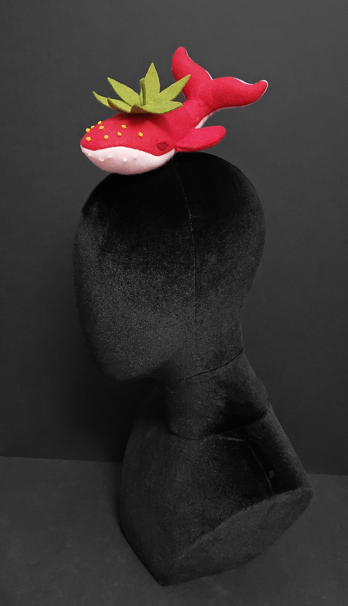 Sweet Strawberry Whale Fascinator or Desk Decor ~ Made to Order