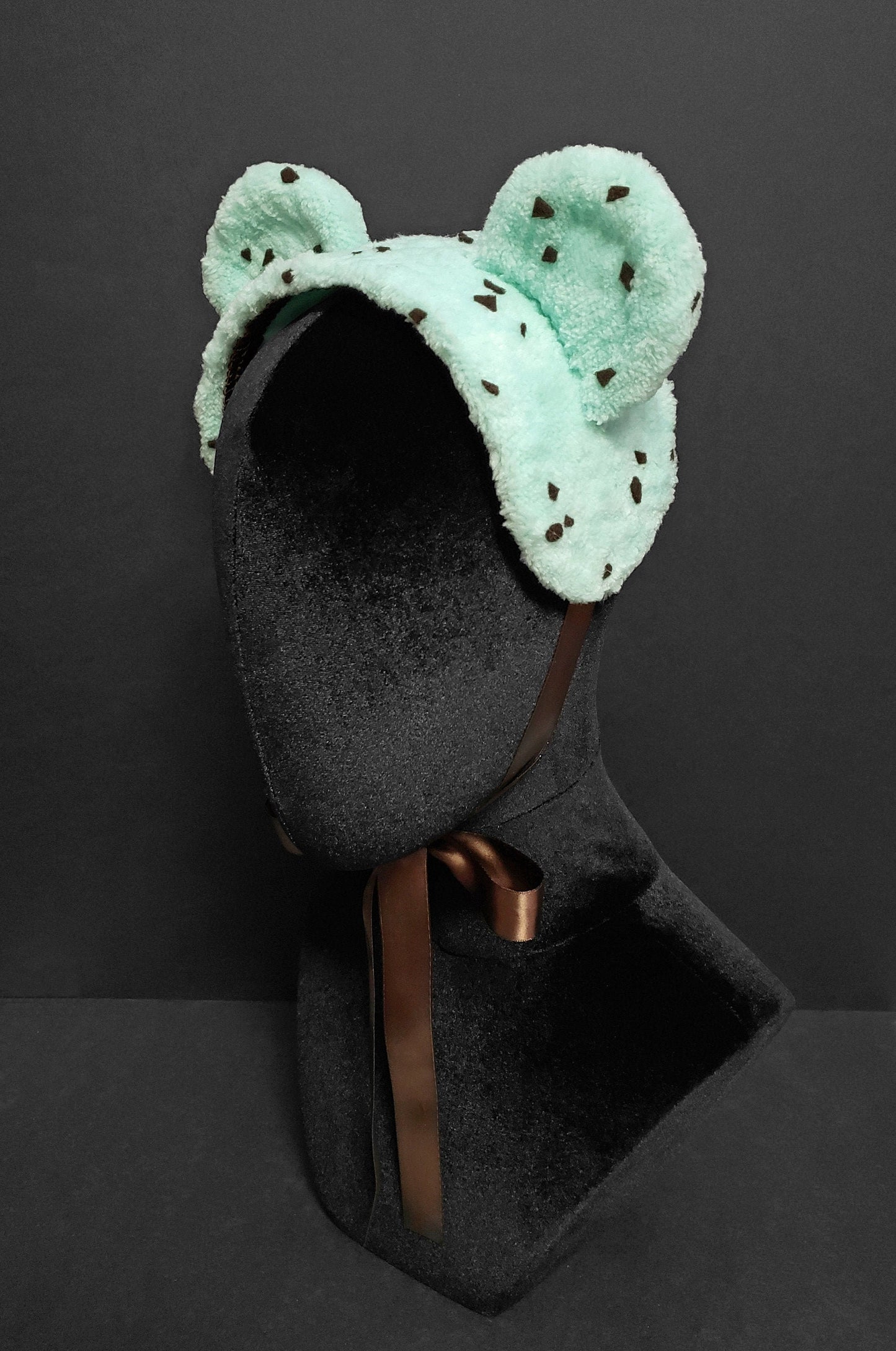 Sweet Mint Chocolate Chip Ice Cream Bear Headdress ~ Made to Order