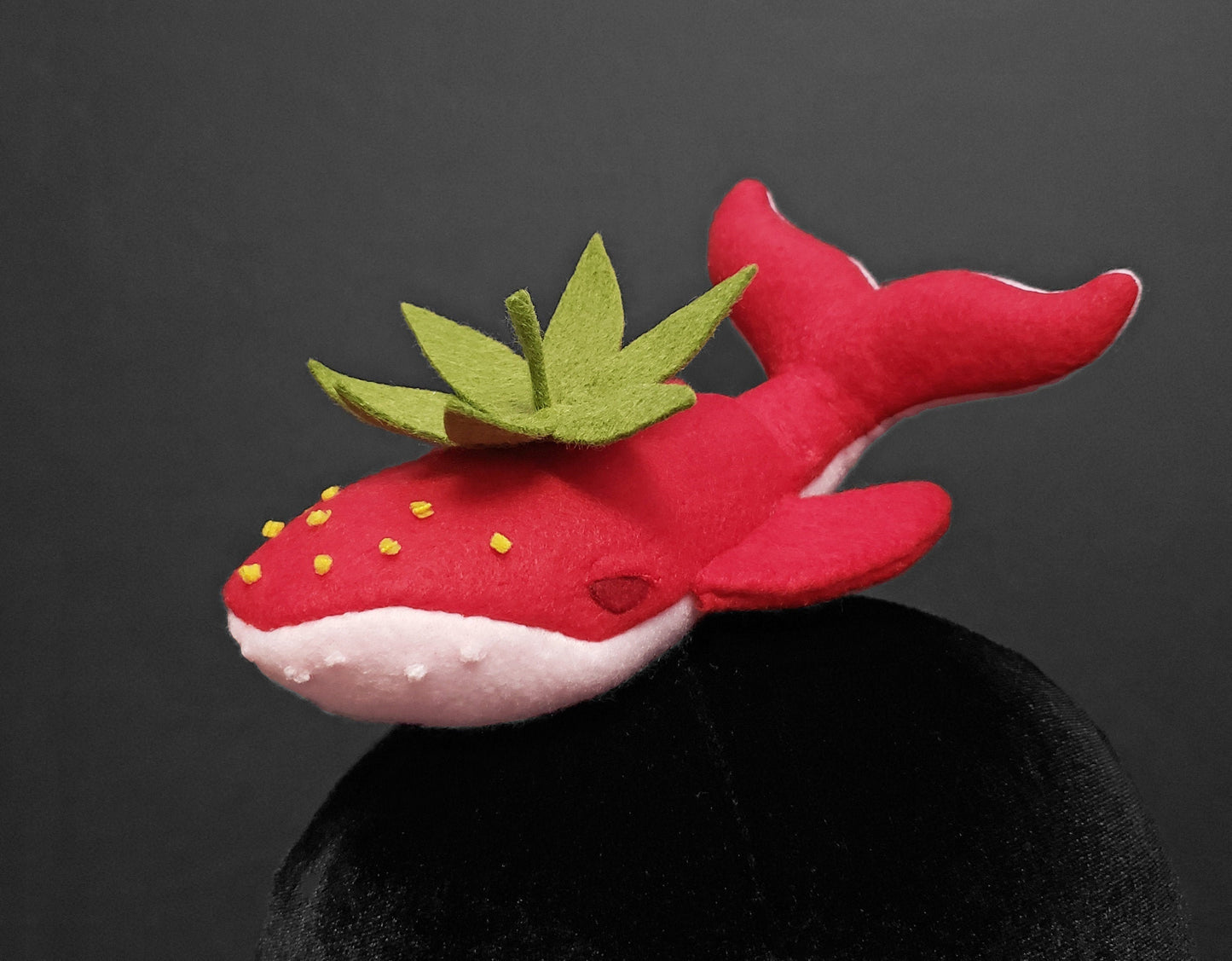 Sweet Strawberry Whale Fascinator or Desk Decor ~ Made to Order