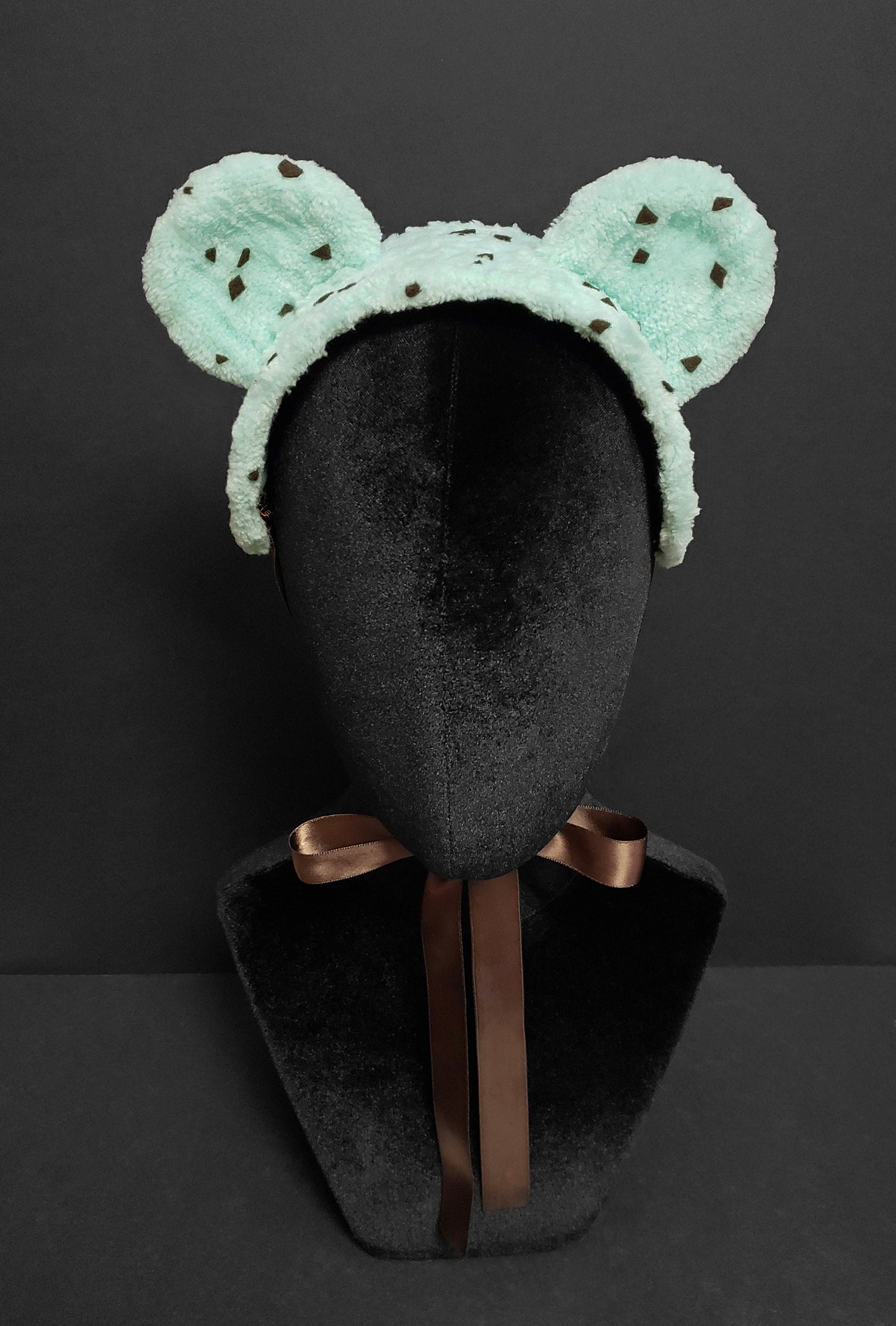 Sweet Mint Chocolate Chip Ice Cream Bear Headdress ~ Made to Order