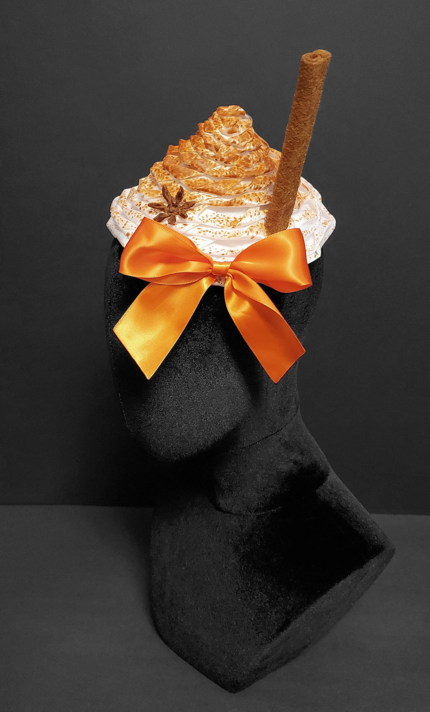 Autumn Pumpkin Spice Latte Fascinator ~ Made to Order