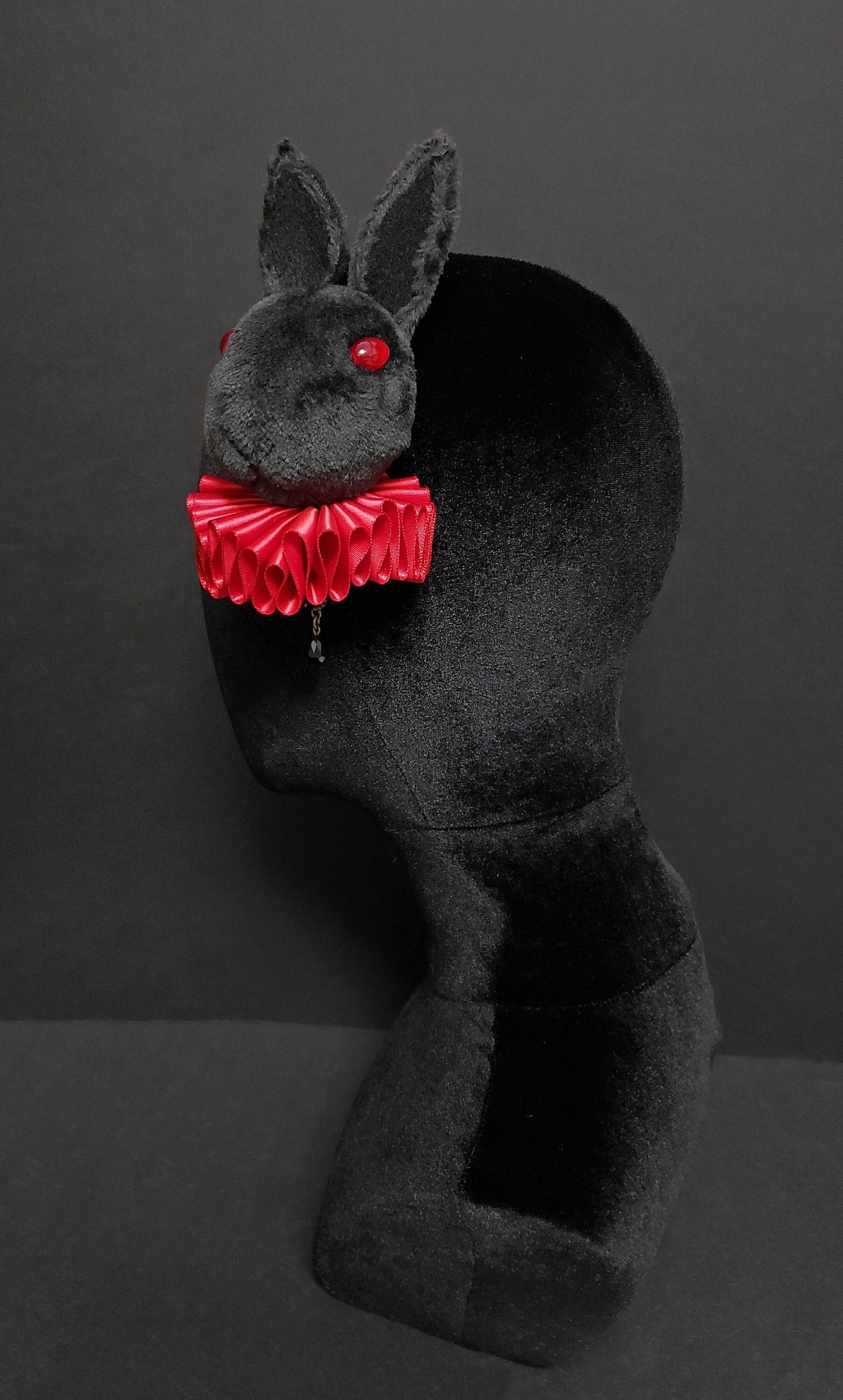 Vampiric Nobility Rabbit Fascinator ~ 2 Rabbit and 5 Ruff Colors Available! ~ Made to Order