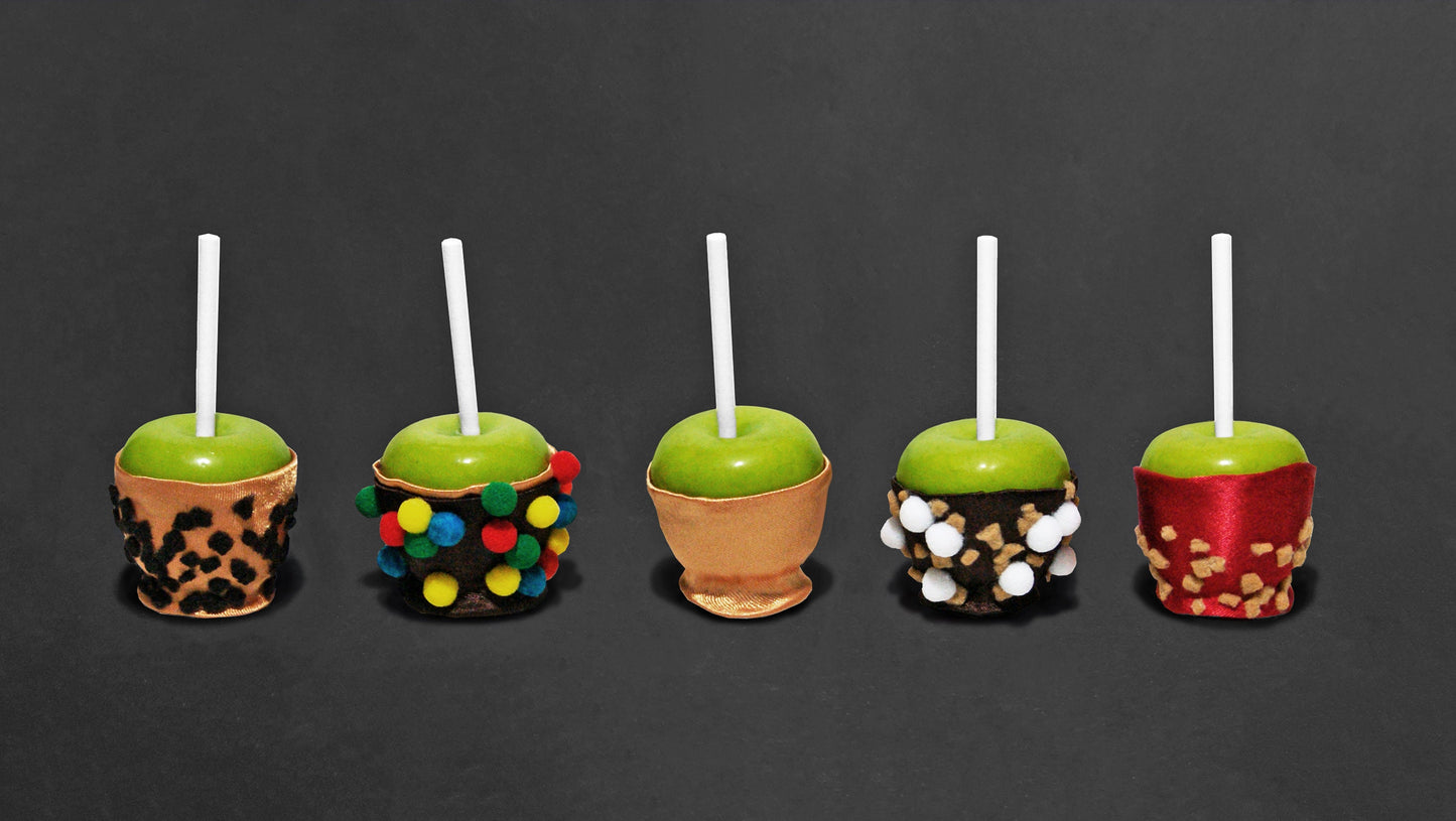 Sweet Fair Mini Candy and Caramel Apple Hair Clips, Place Setting, or Party Favors ~ Made to Order