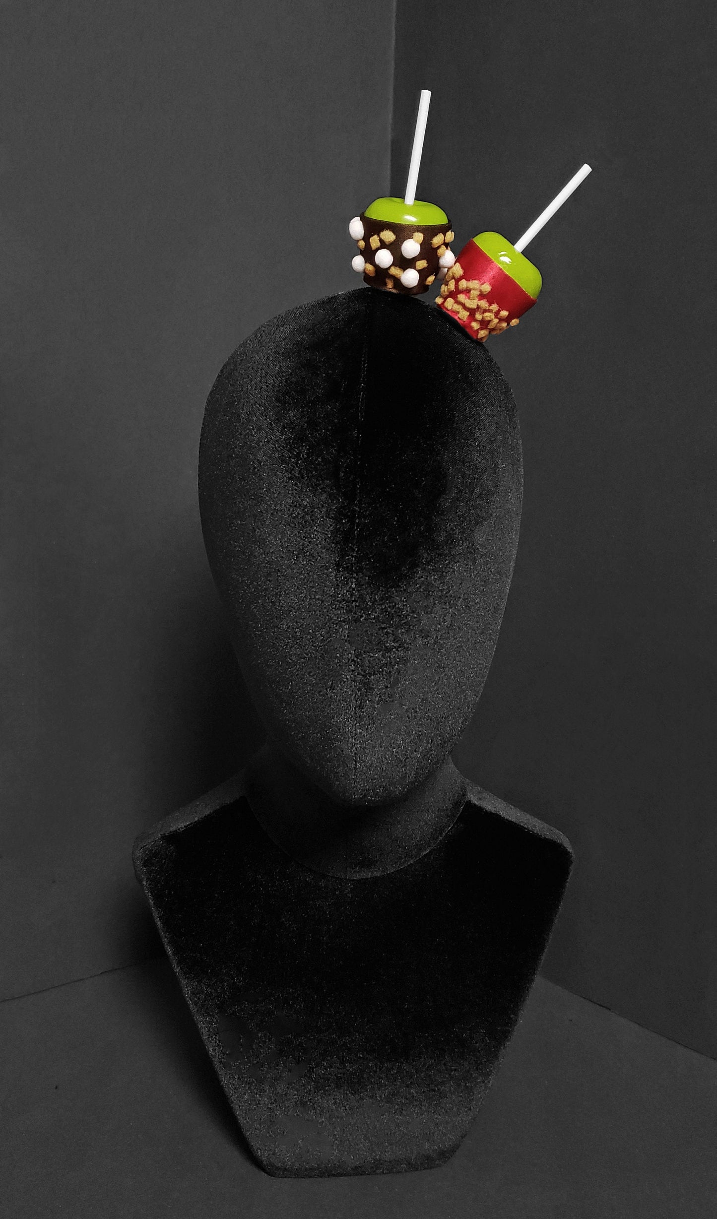 Sweet Fair Mini Candy and Caramel Apple Hair Clips, Place Setting, or Party Favors ~ Made to Order