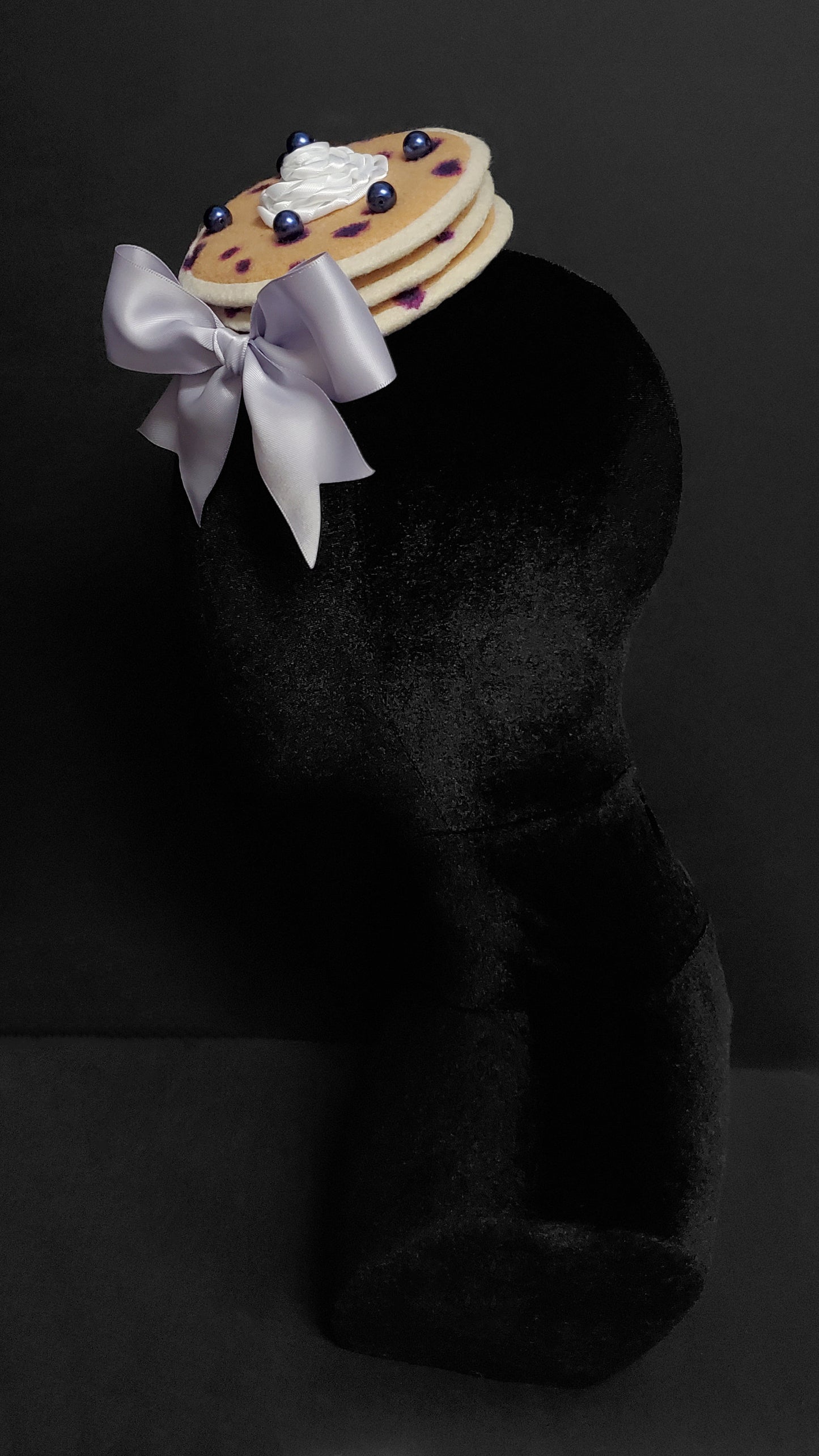 Sweet Blueberry Pancakes and Whipped Cream Fascinator or Desk Decor ~ Made to Order