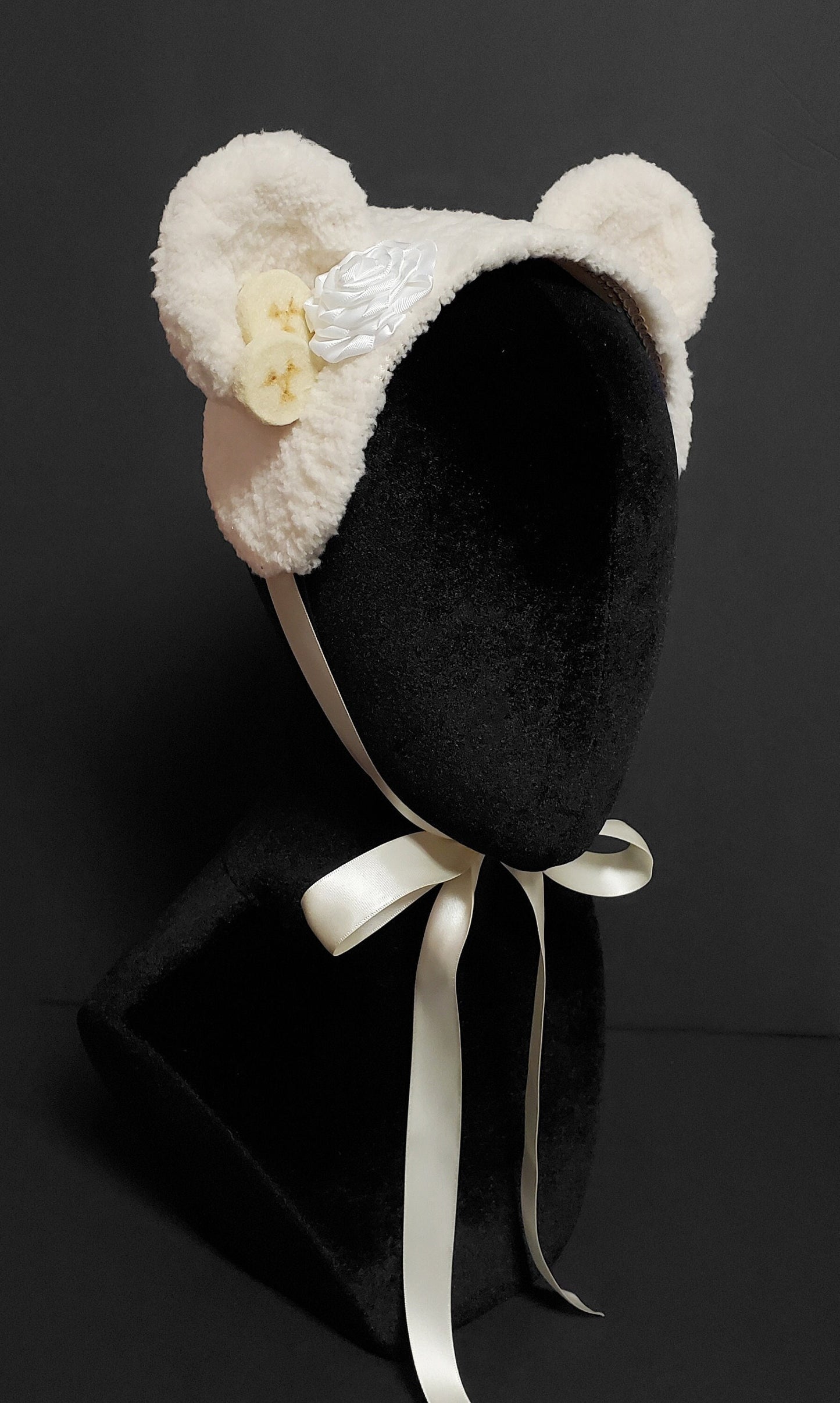 Sweet Banana Cream Pie Ice Cream Bear Headdress ~ Made to Order