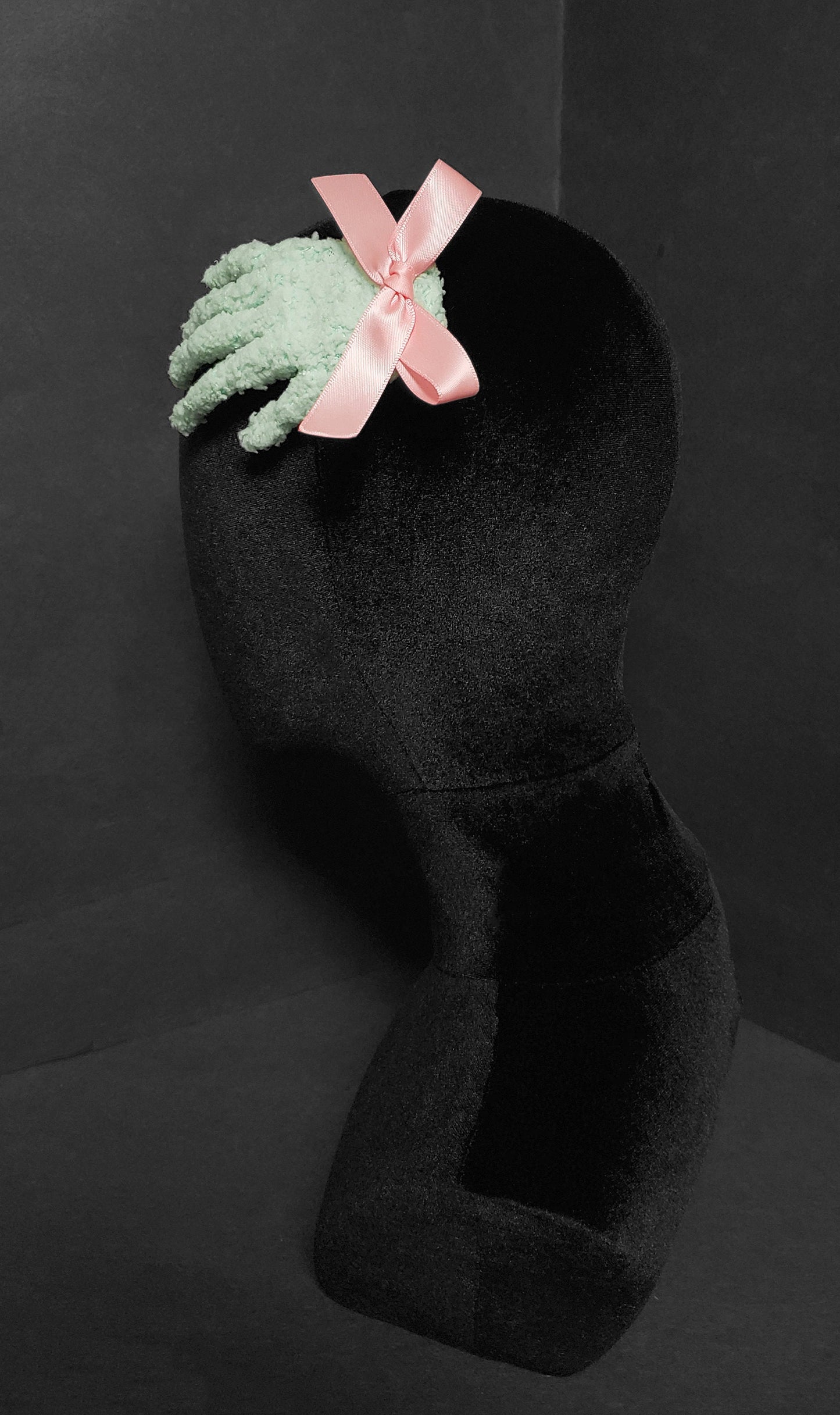 Creepy Cute Plushy Green Zombie Hand Barrette or Desk Decor ~ Made to Order