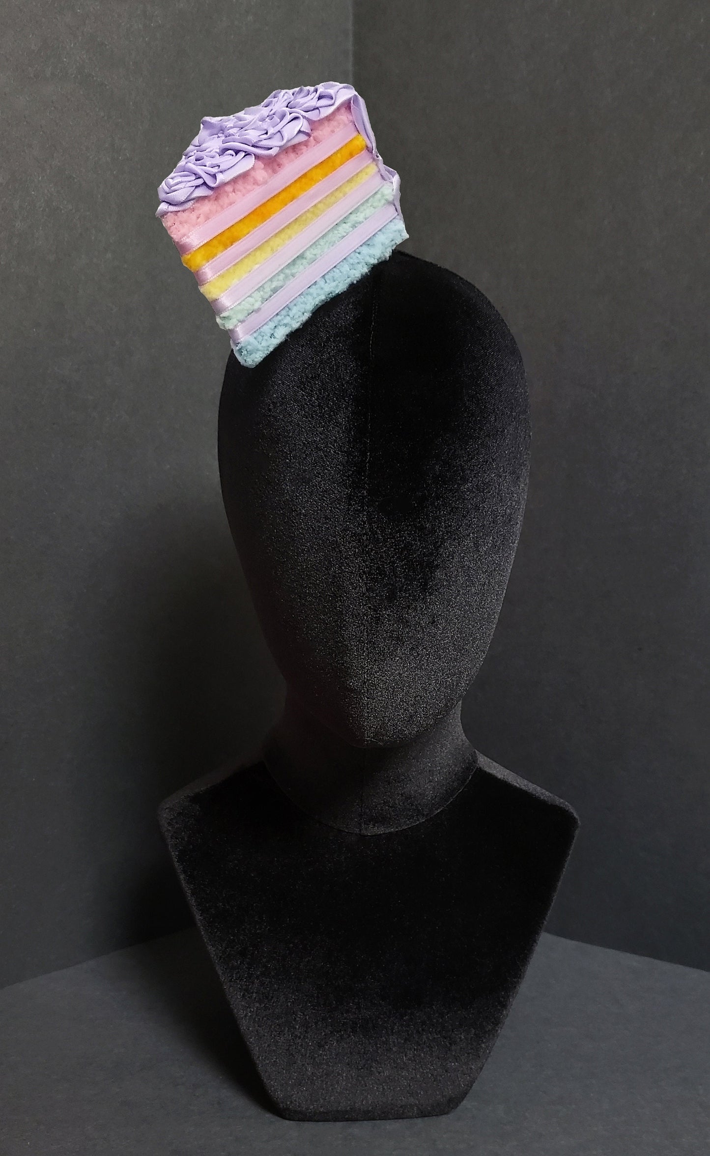 Rainbow Unicorn Cake Slice Fascinator or Desk Decor ~ Made to Order