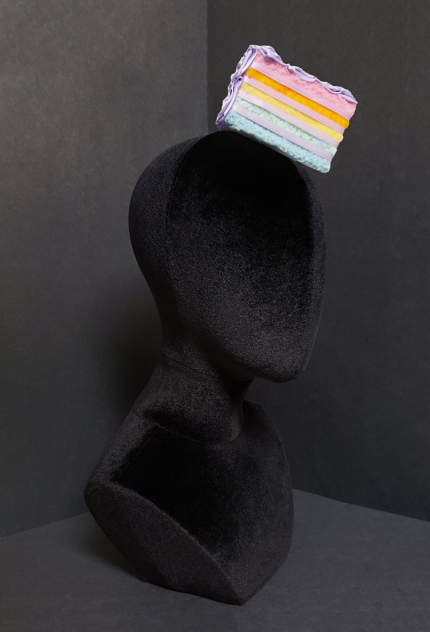 Rainbow Unicorn Cake Slice Fascinator or Desk Decor ~ Made to Order