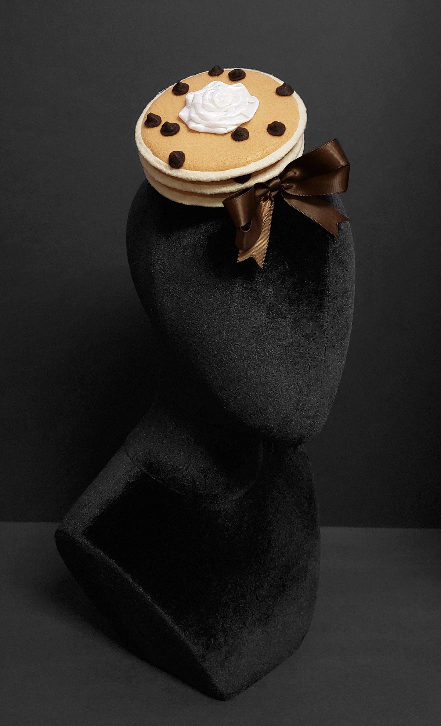 Sweet Chocolate Chip Pancakes and Whipped Cream Fascinator or Desk Decor ~ Made to Order