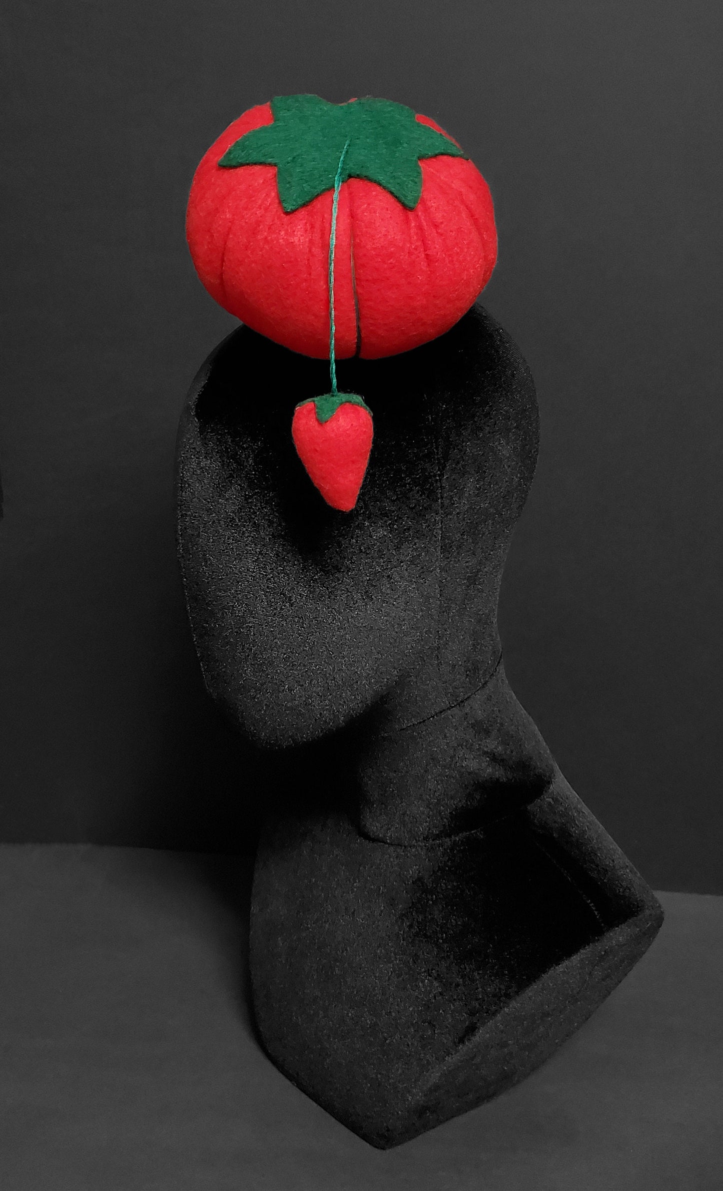 Giant Tomato Pin Cushion Fascinator Hat ~ Made to Order