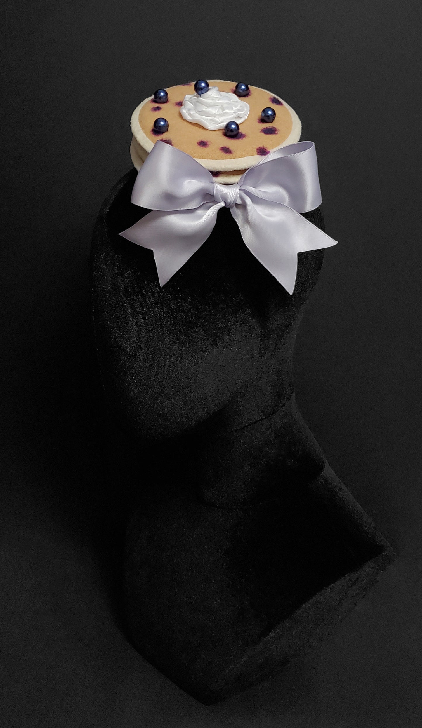 Sweet Blueberry Pancakes and Whipped Cream Fascinator or Desk Decor ~ Made to Order