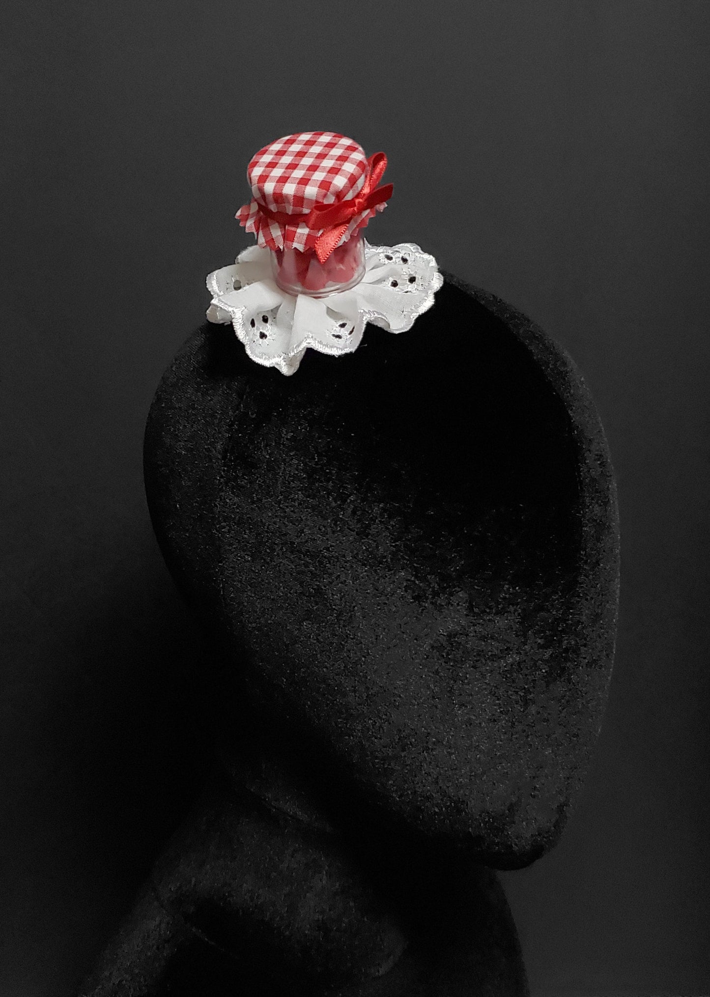 Sweet Country Cottage Strawberry Preserves Mini Jar Hair Clip ~ Made to Order