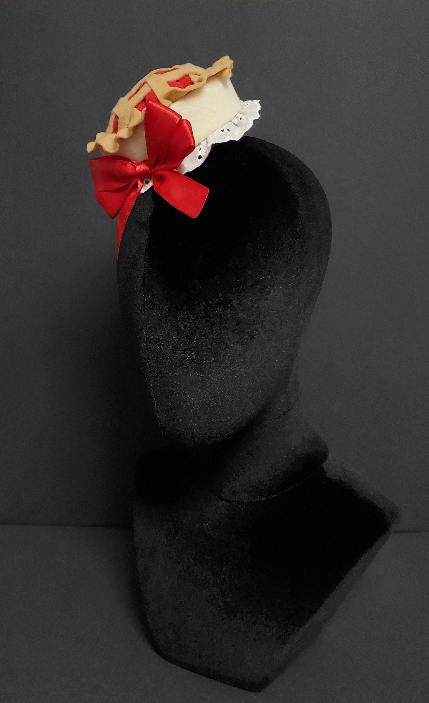 Sweet Cherry Pie Fascinator Hat or Desk Decor ~ Made to Order