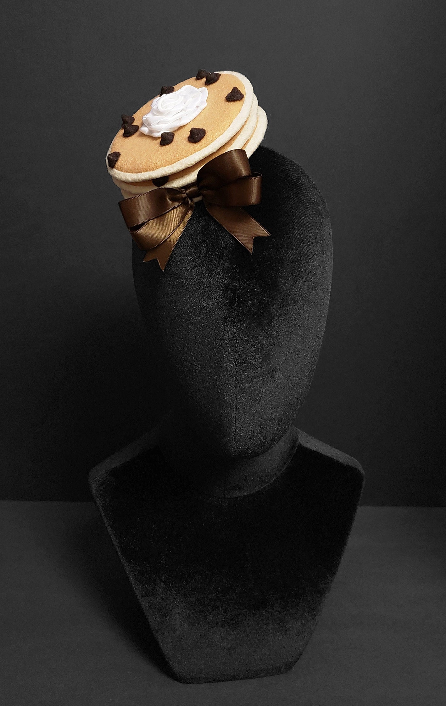 Sweet Chocolate Chip Pancakes and Whipped Cream Fascinator or Desk Decor ~ Made to Order