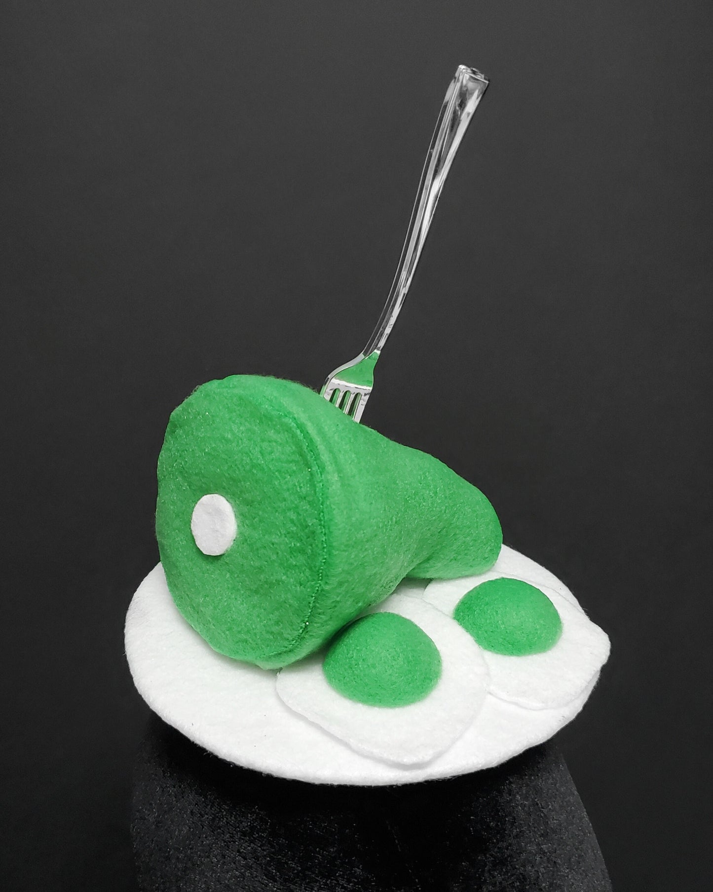 Whimsical Green Eggs and Ham Plate Hat or Desk Decor ~ Made to Order