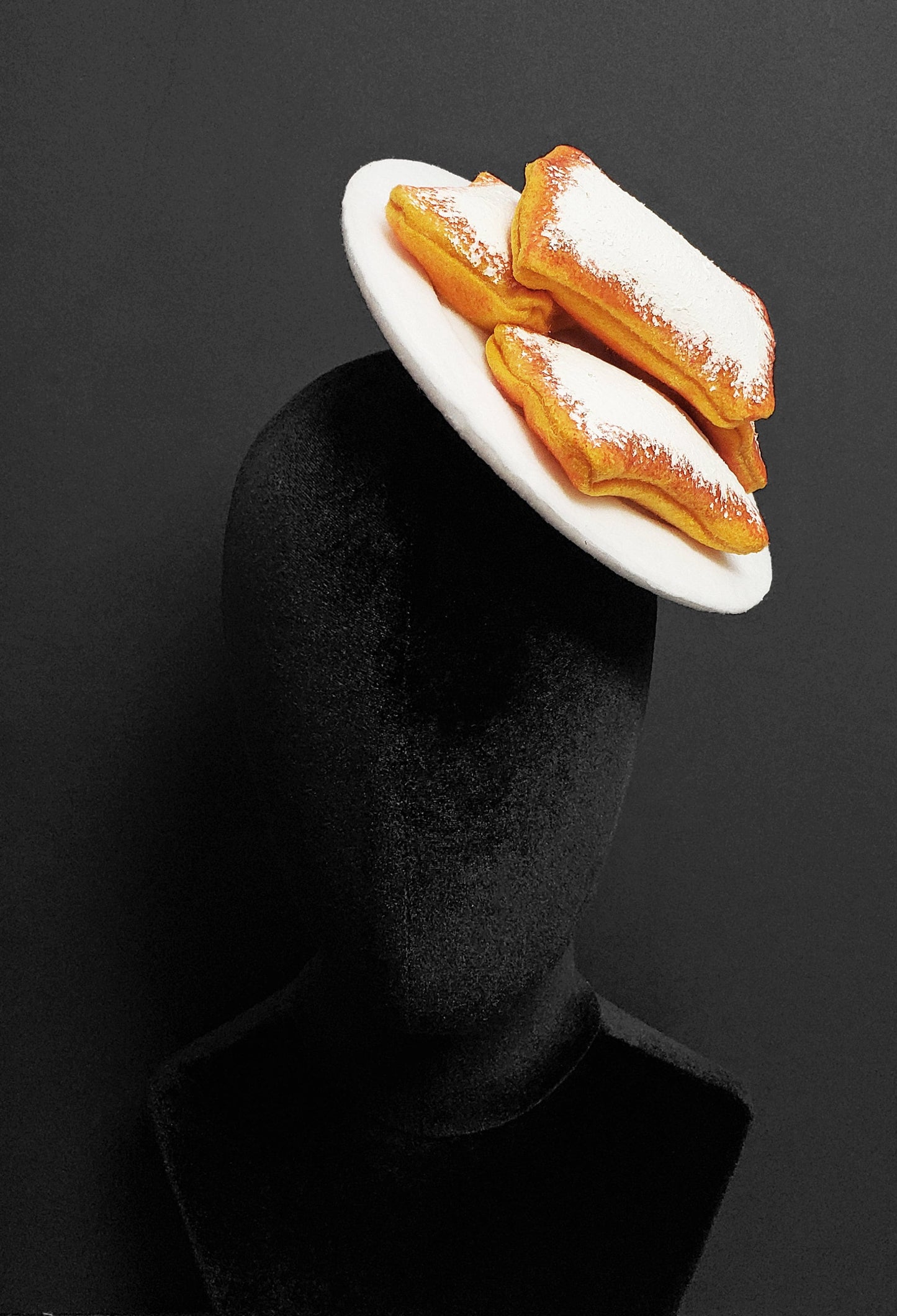Plate of Beignets Fascinator Hat ~ Made to Order
