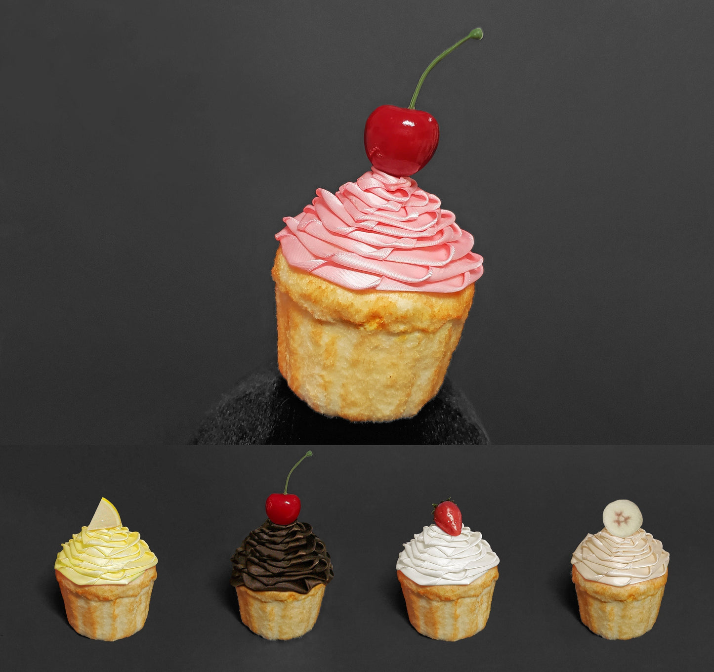 Sweet Swirled Cupcake Fascinators or Desk Decor ~ Available in a Variety of Frosting and Toppings! ~ Made to Order