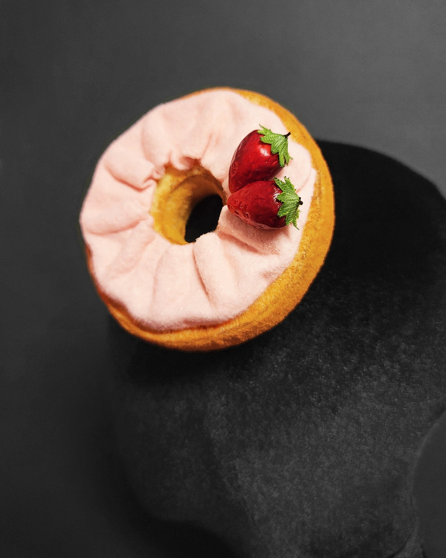 Delicious Strawberry Cream Cheese Bagel Fascinator Hat or Desk Decor ~ Made to Order