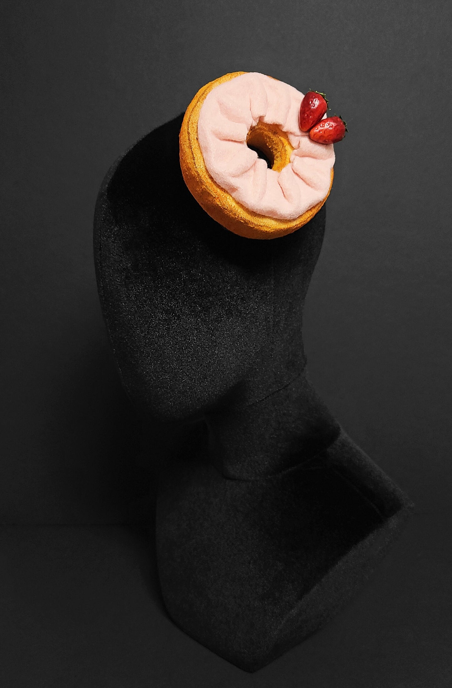 Delicious Strawberry Cream Cheese Bagel Fascinator Hat or Desk Decor ~ Made to Order